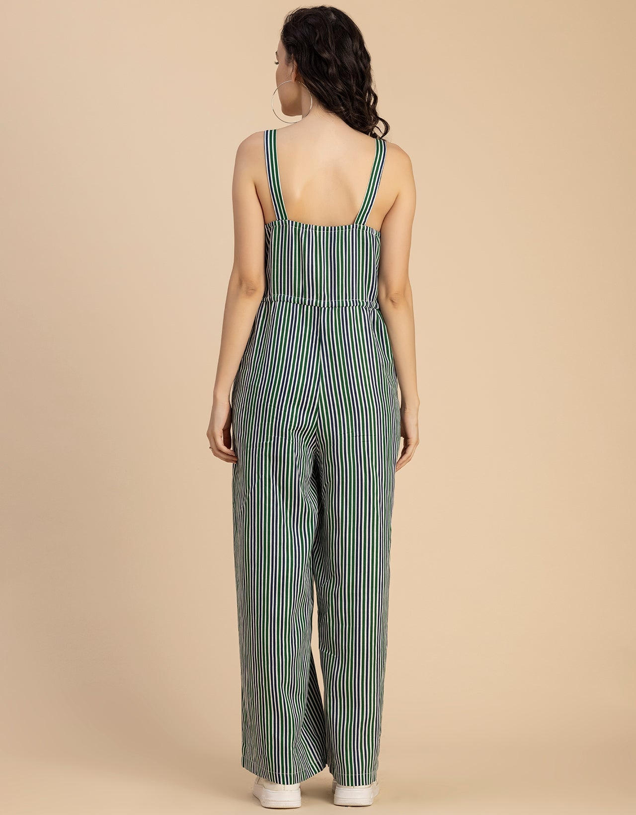 Shoulder Straps Full Leg Cotton Jumpsuit