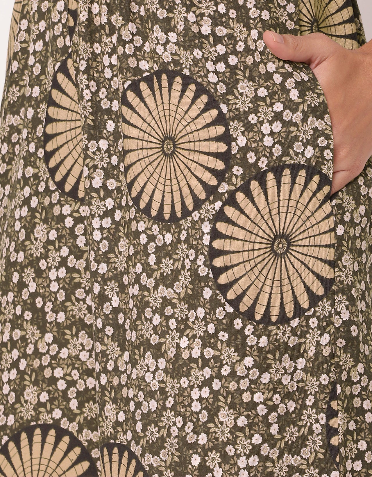 Short Sleeve Full Leg Printed Rayon Jumpsuit