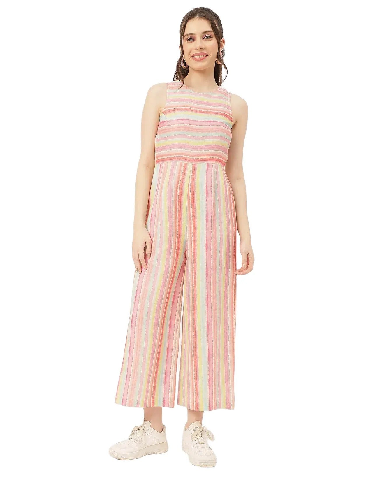 Casual Printed Cotton Summer Fashion Jumpsuit