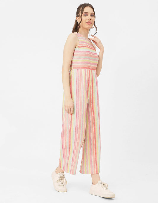 Casual Printed Cotton Summer Fashion Jumpsuit