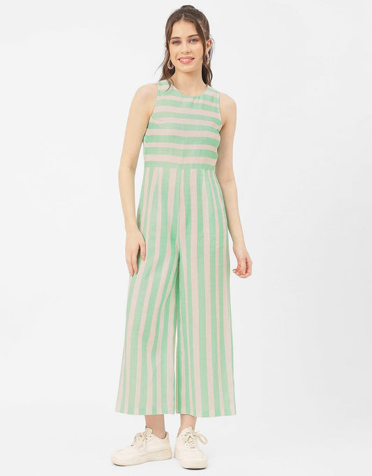 Casual Printed Cotton Summer Fashion Jumpsuit
