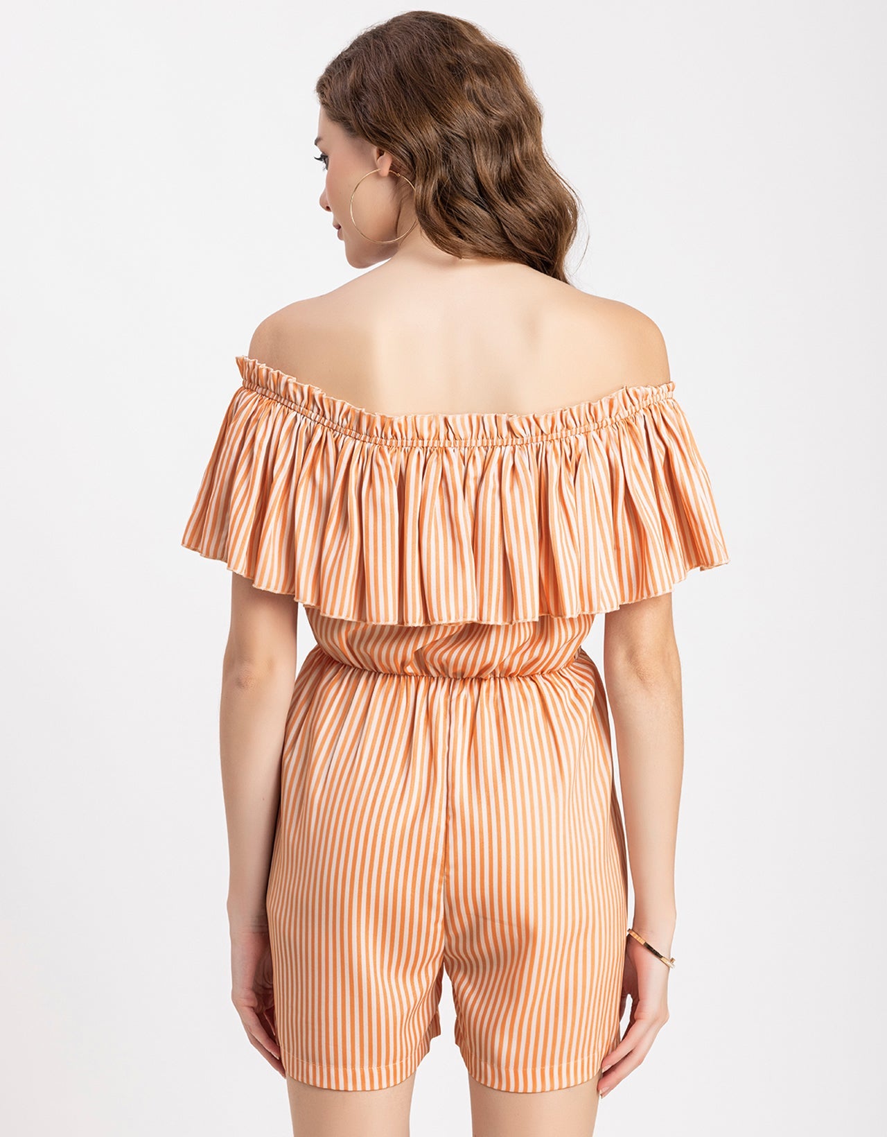 Chic Printed Off Shoulder Jumpsuit - Trendy Romper