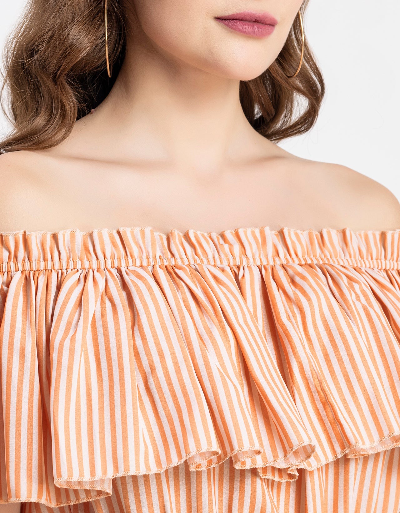 Chic Printed Off Shoulder Jumpsuit - Trendy Romper