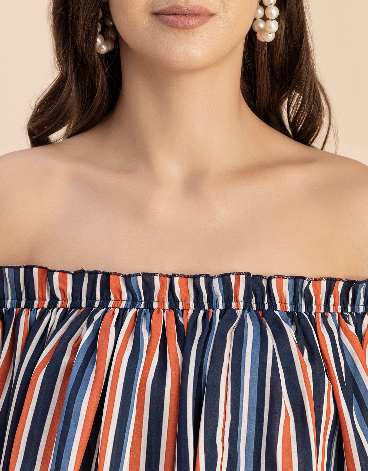 Chic Printed Off Shoulder Jumpsuit - Trendy Romper