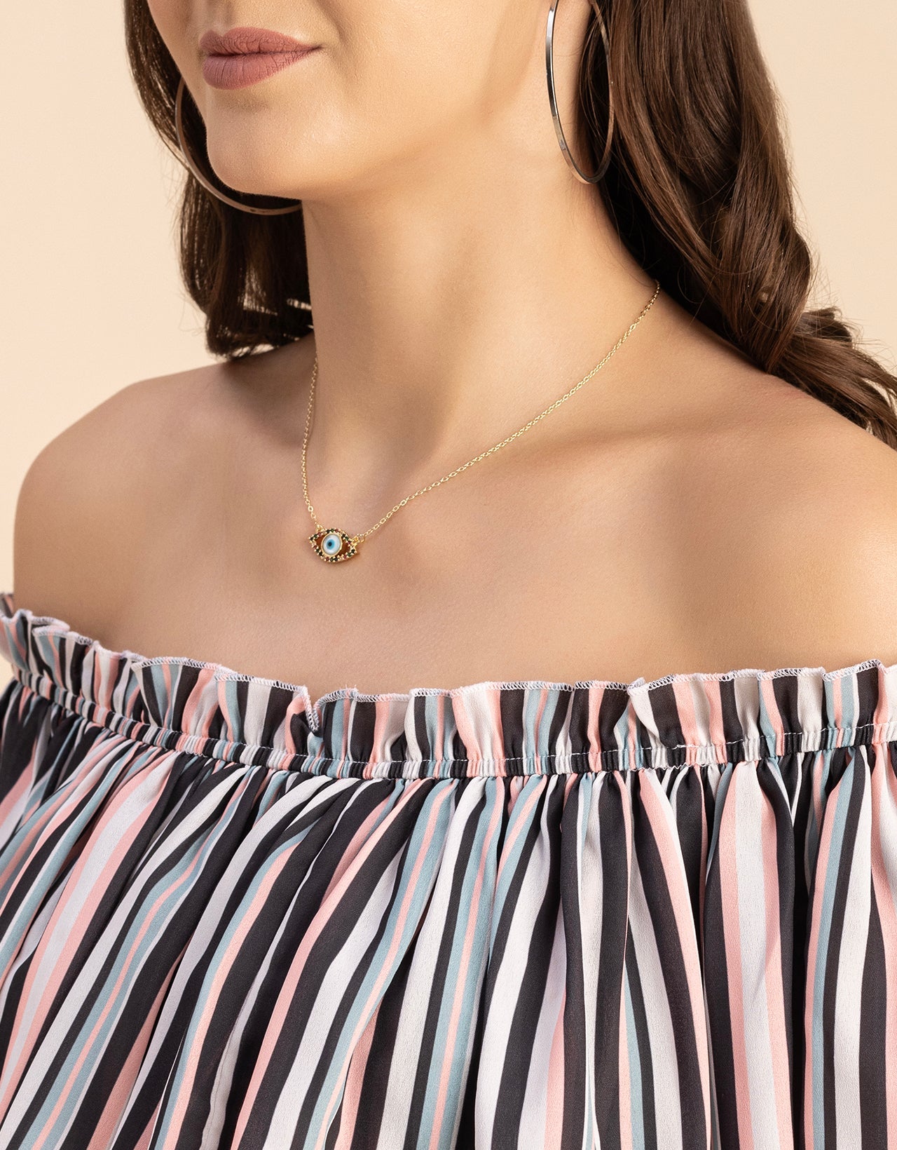 Chic Printed Off Shoulder Jumpsuit - Trendy Romper