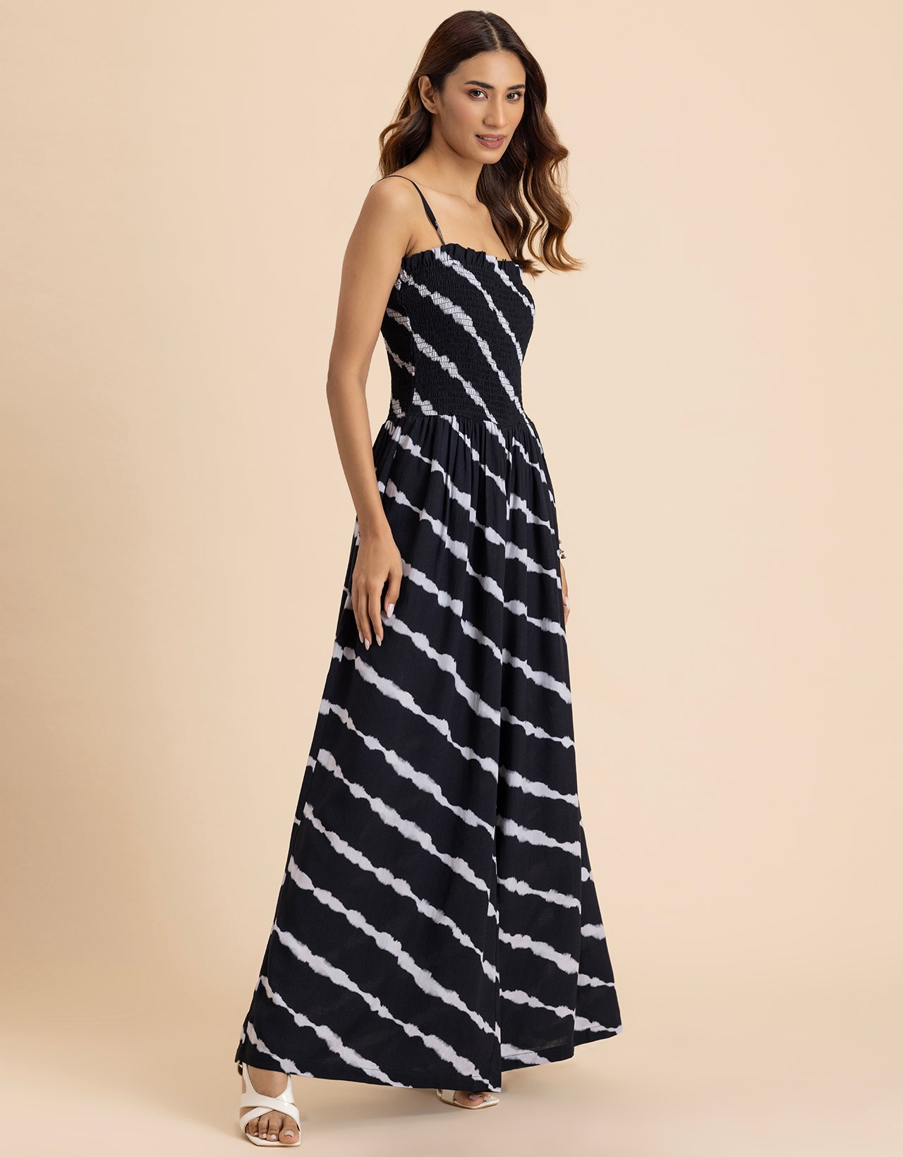 Shoulder Straps Full Leg Printed Jumpsuit For Women