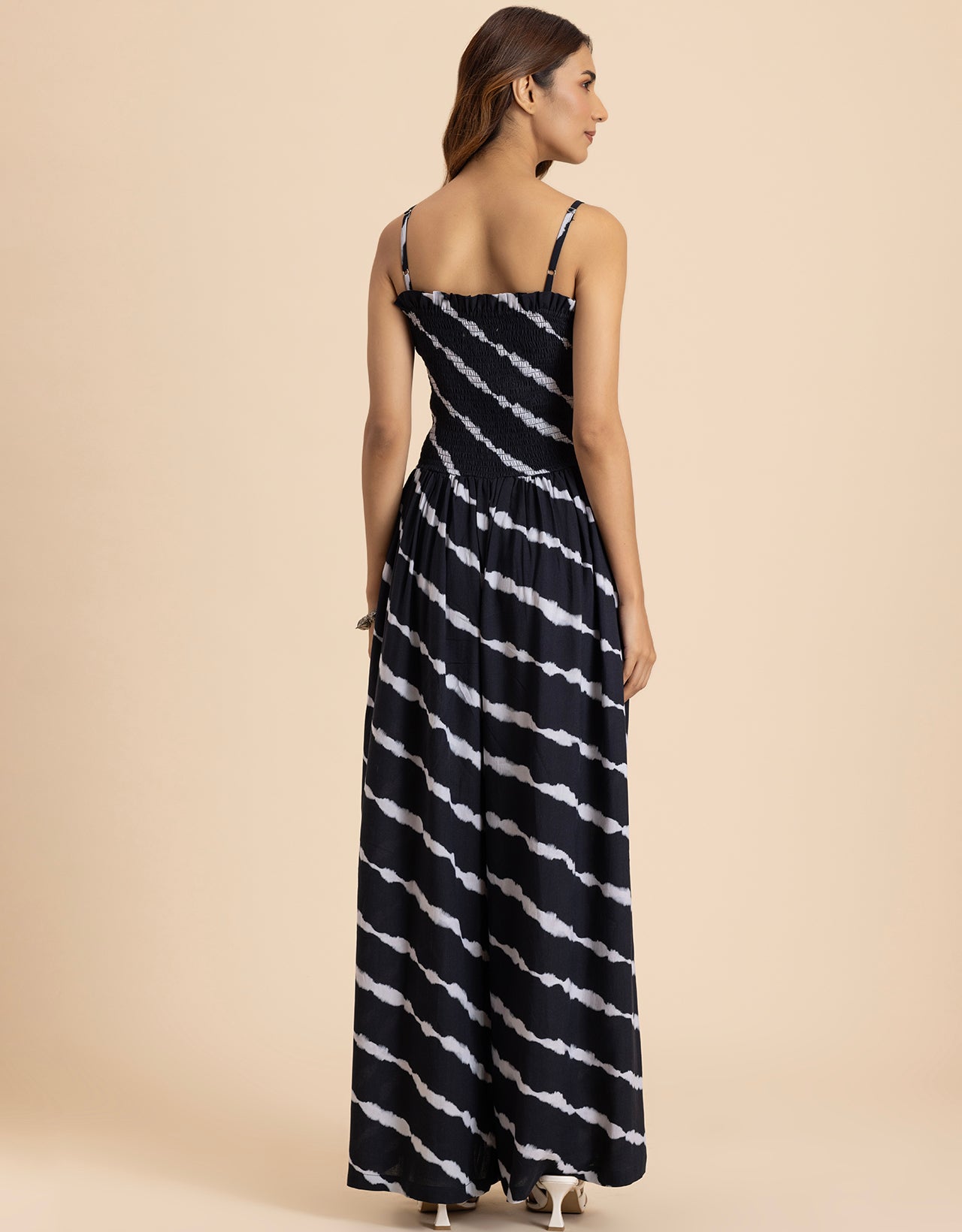 Shoulder Straps Full Leg Printed Jumpsuit For Women