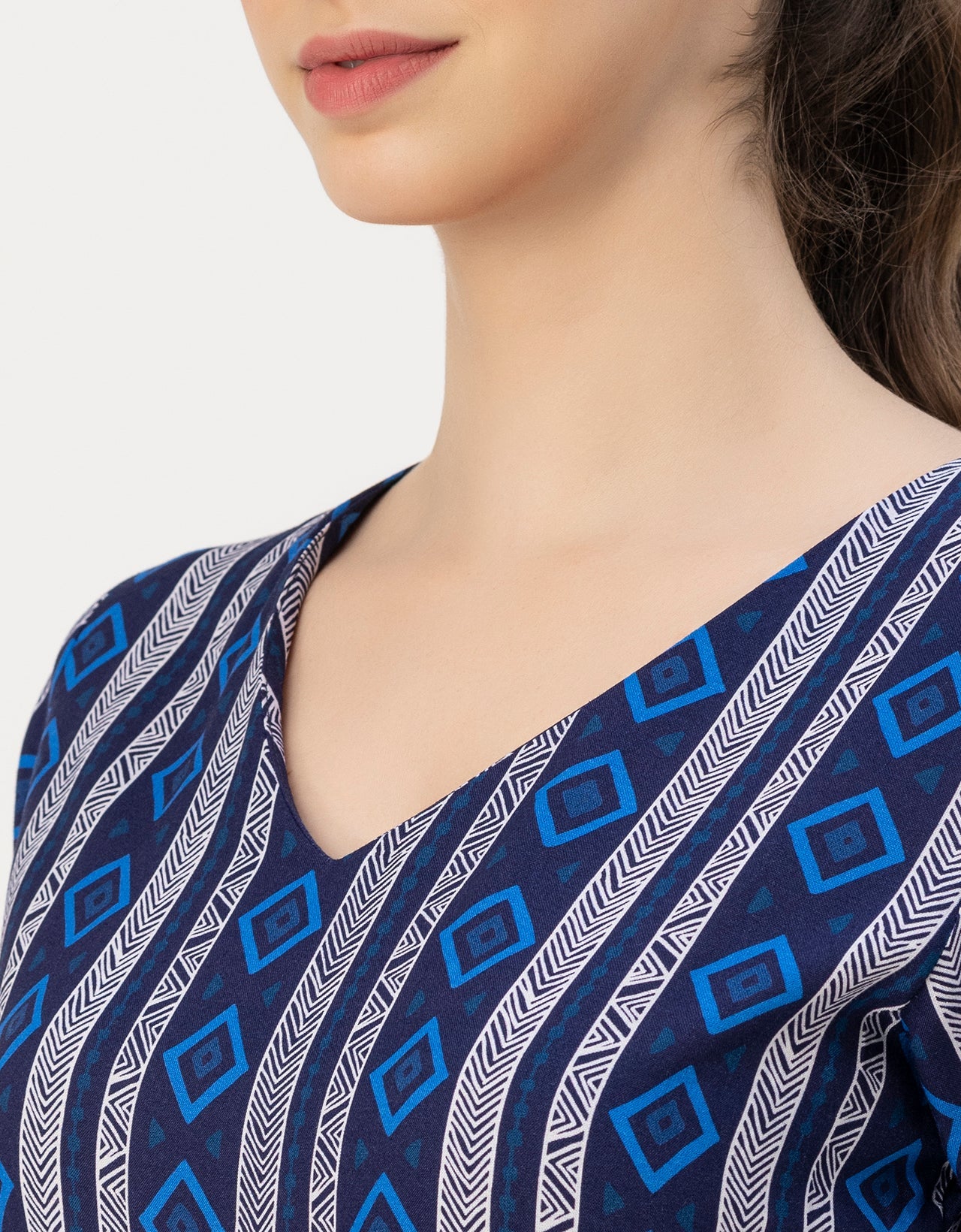 Short Sleeve Full Leg Printed Rayon Jumpsuit