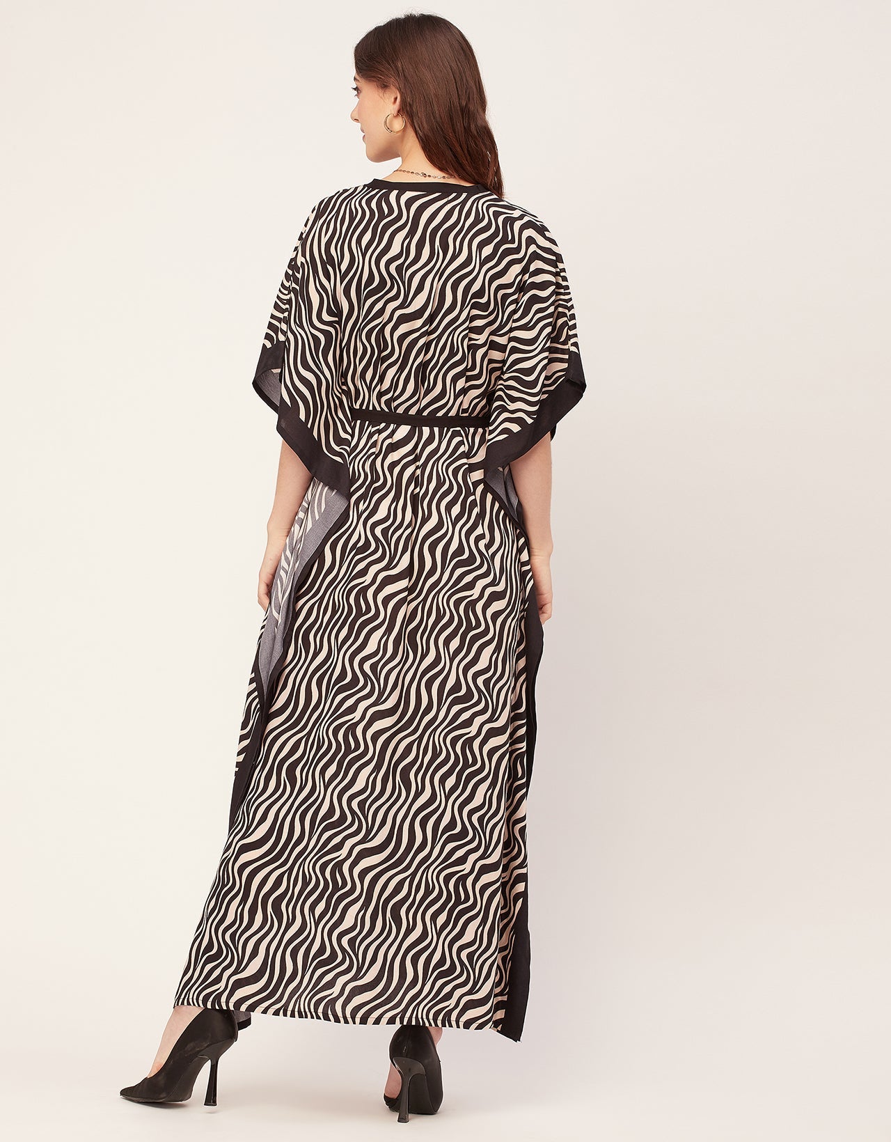 Kimono Sleeves V Neck Rayon Kaftan