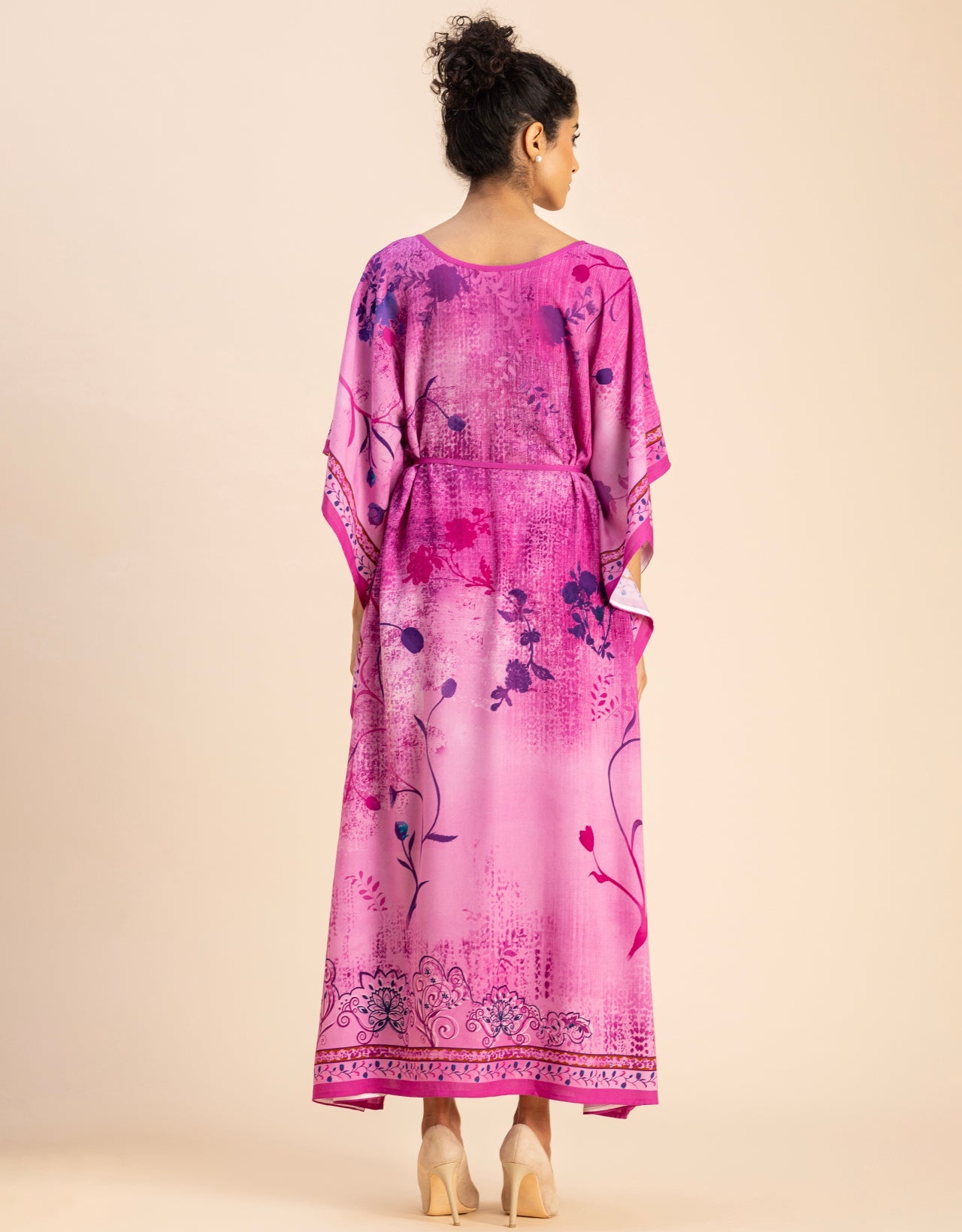 Printed Viscose Rayon Short Sleeve Kaftan
