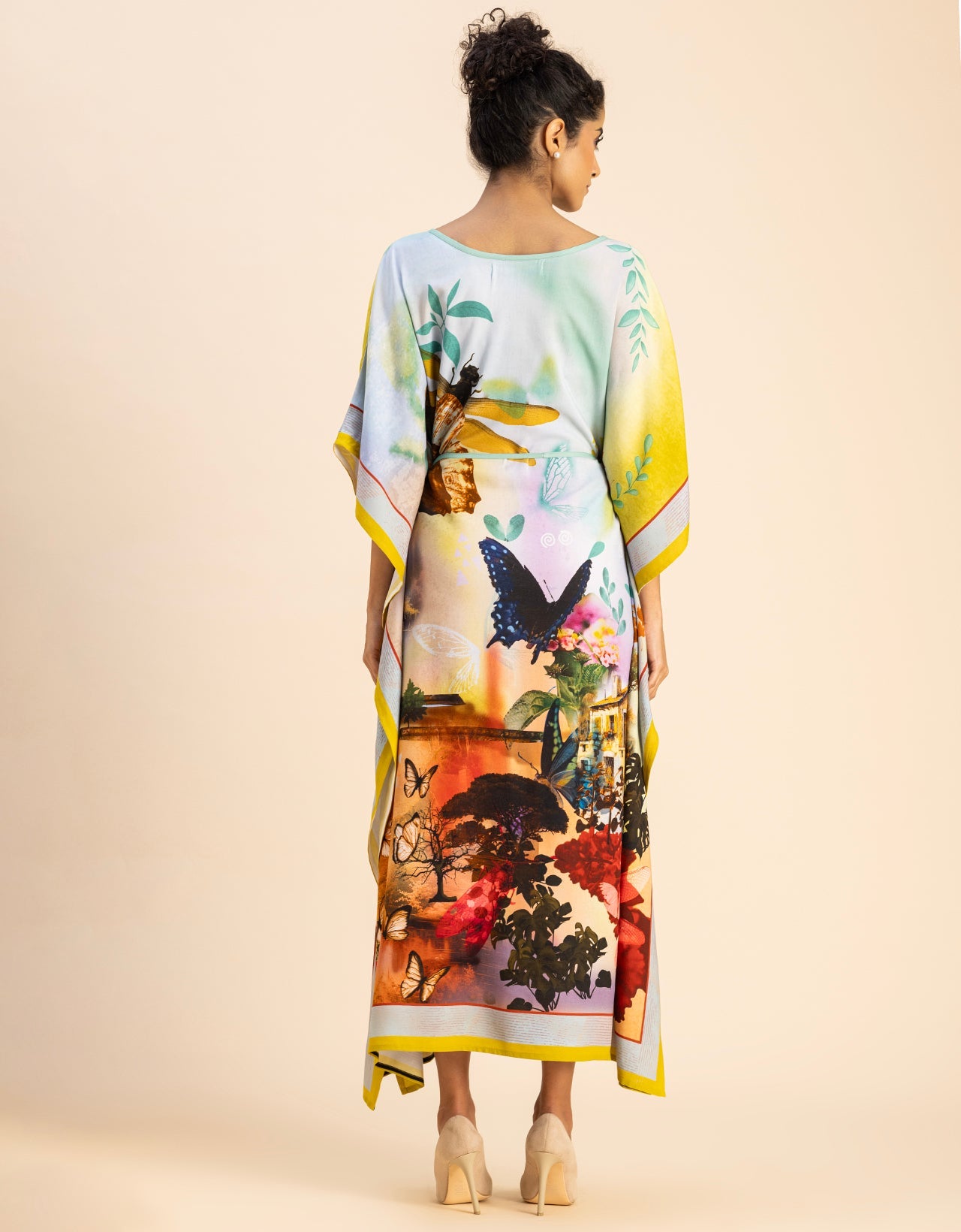 Printed Viscose Rayon Short Sleeve Kaftan