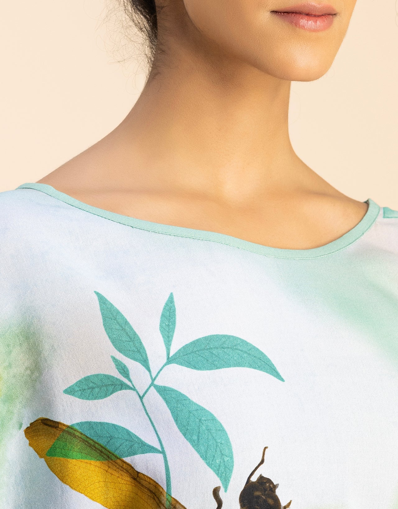 Printed Viscose Rayon Short Sleeve Kaftan