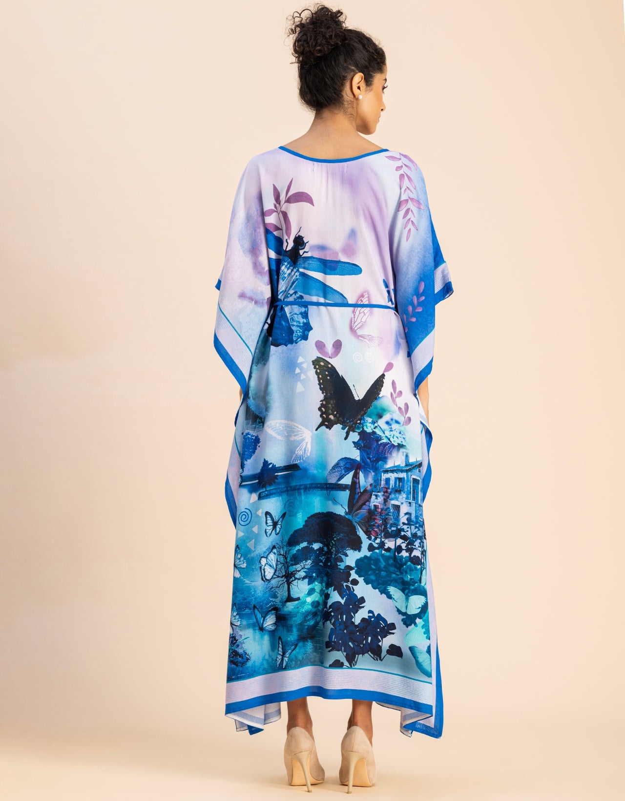 Printed Viscose Rayon Short Sleeve Kaftan