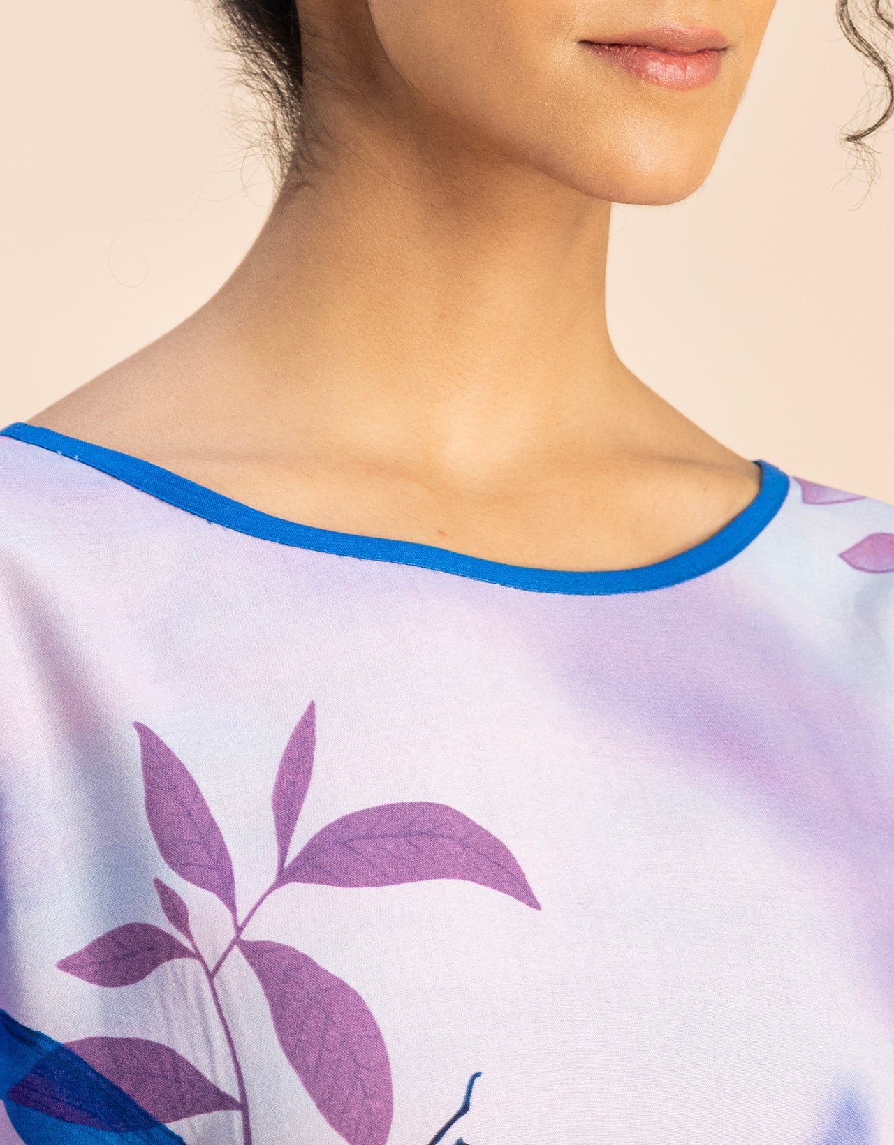 Printed Viscose Rayon Short Sleeve Kaftan