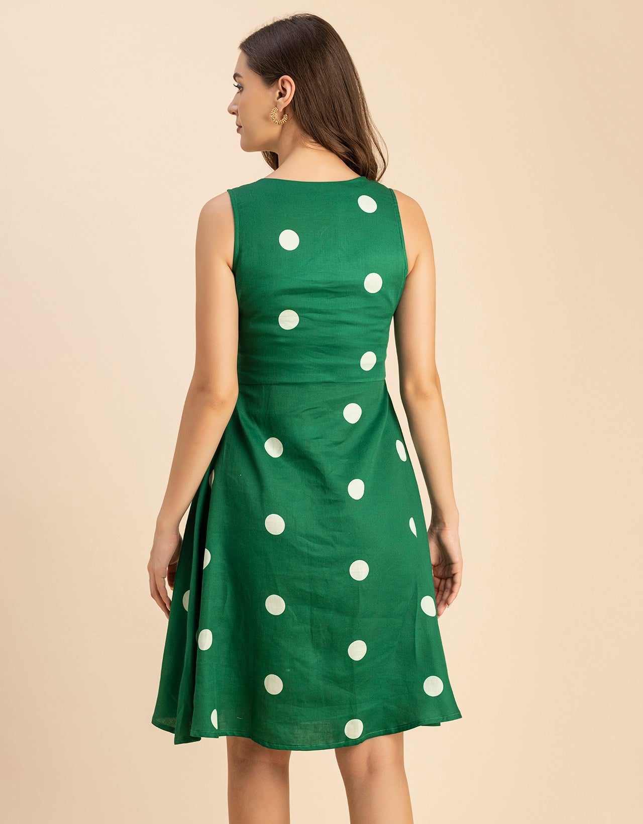Printed Cotton Fit And Flare Dress - Summer Dress