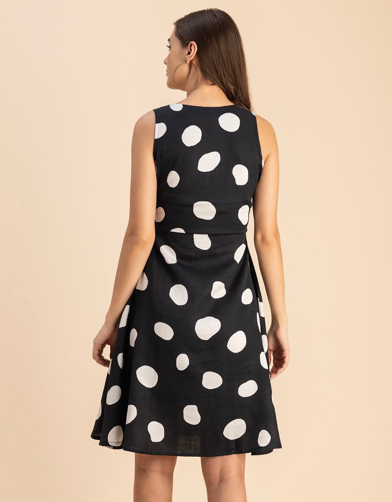 Printed Cotton Fit And Flare Dress - Summer Dress