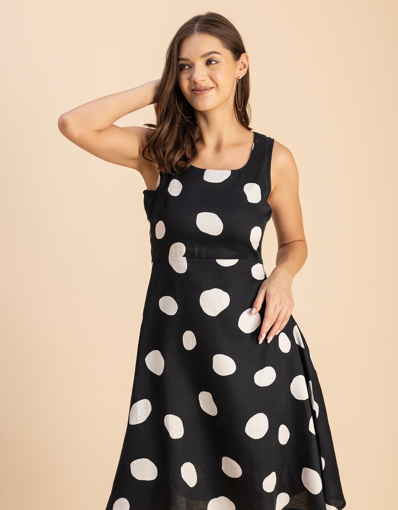 Printed Cotton Fit And Flare Dress - Summer Dress
