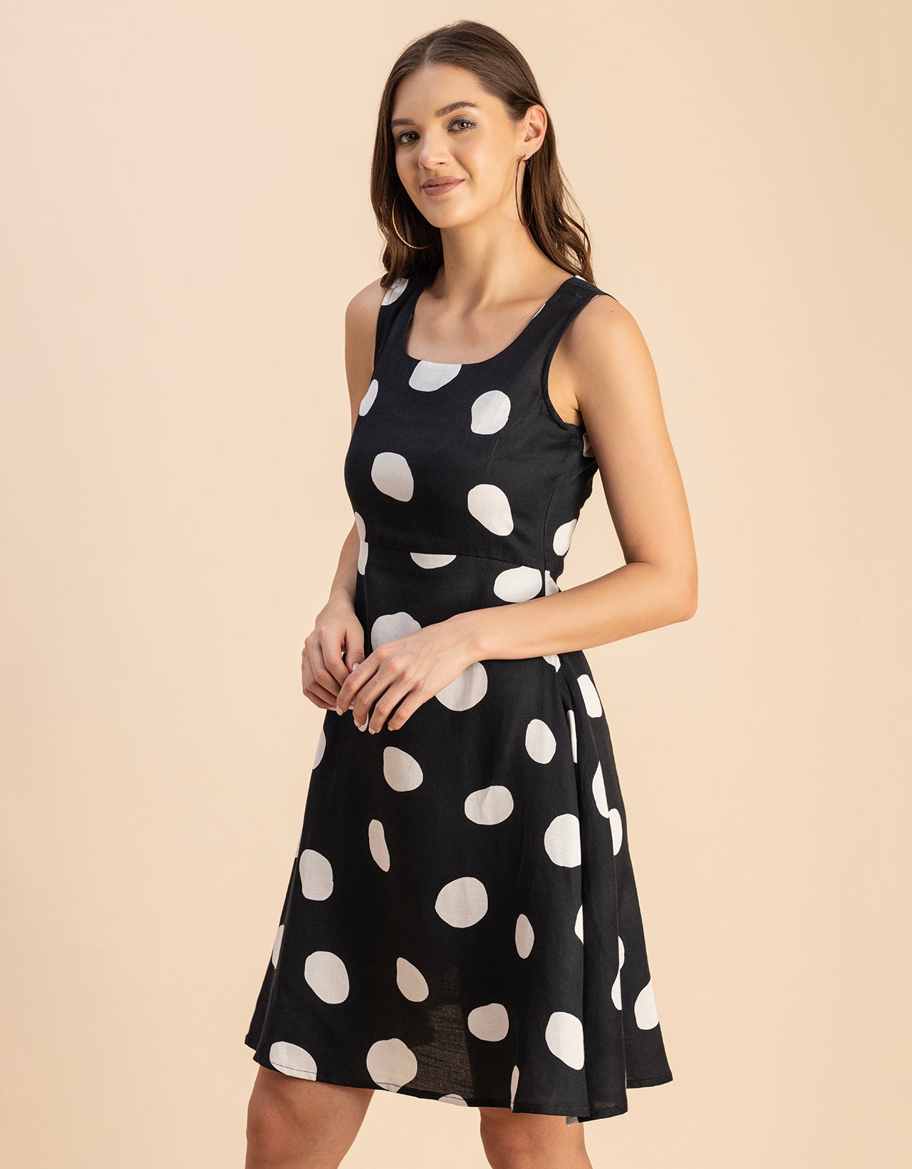 Printed Cotton Fit And Flare Dress - Summer Dress