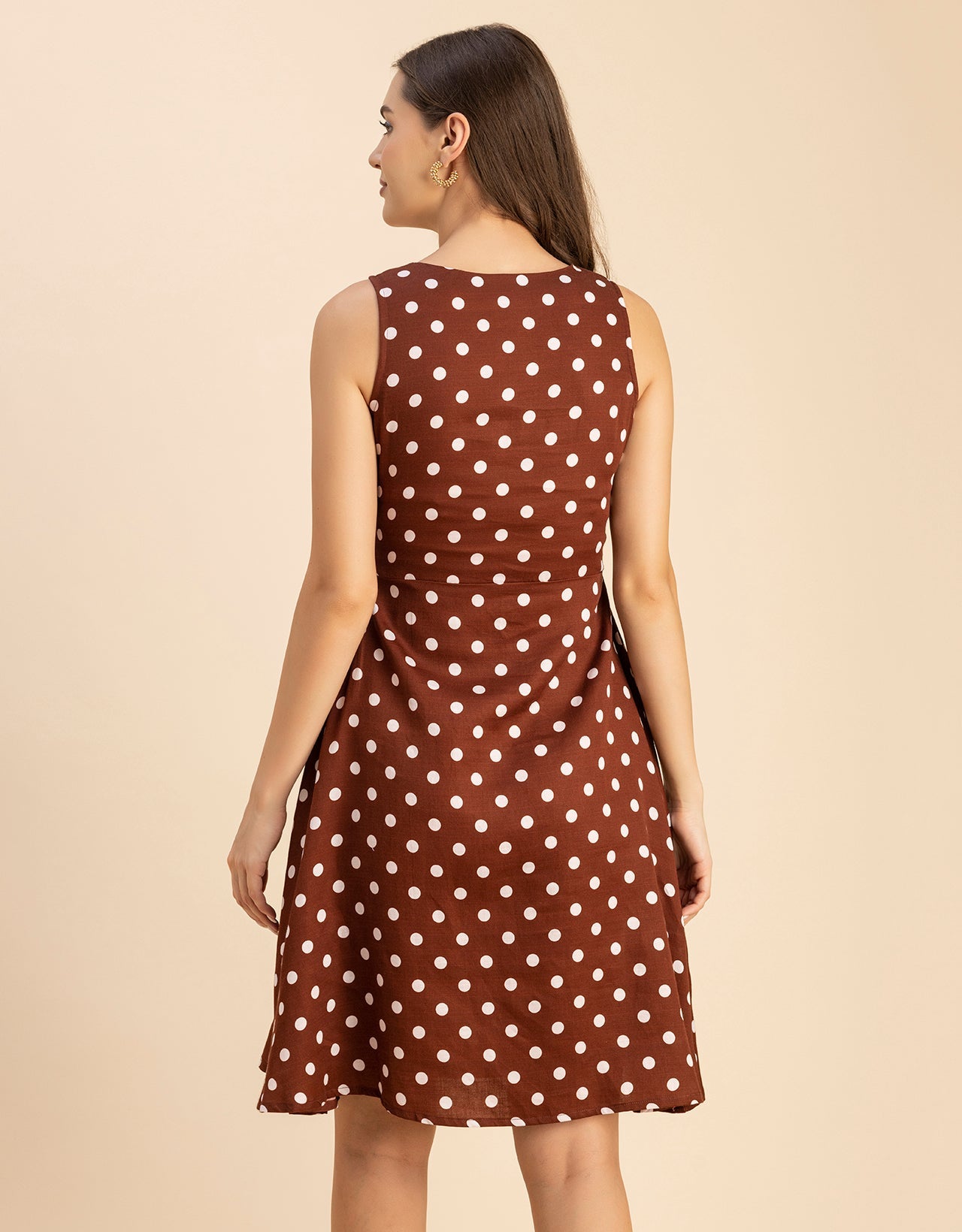 Printed Cotton Fit And Flare Dress - Summer Dress
