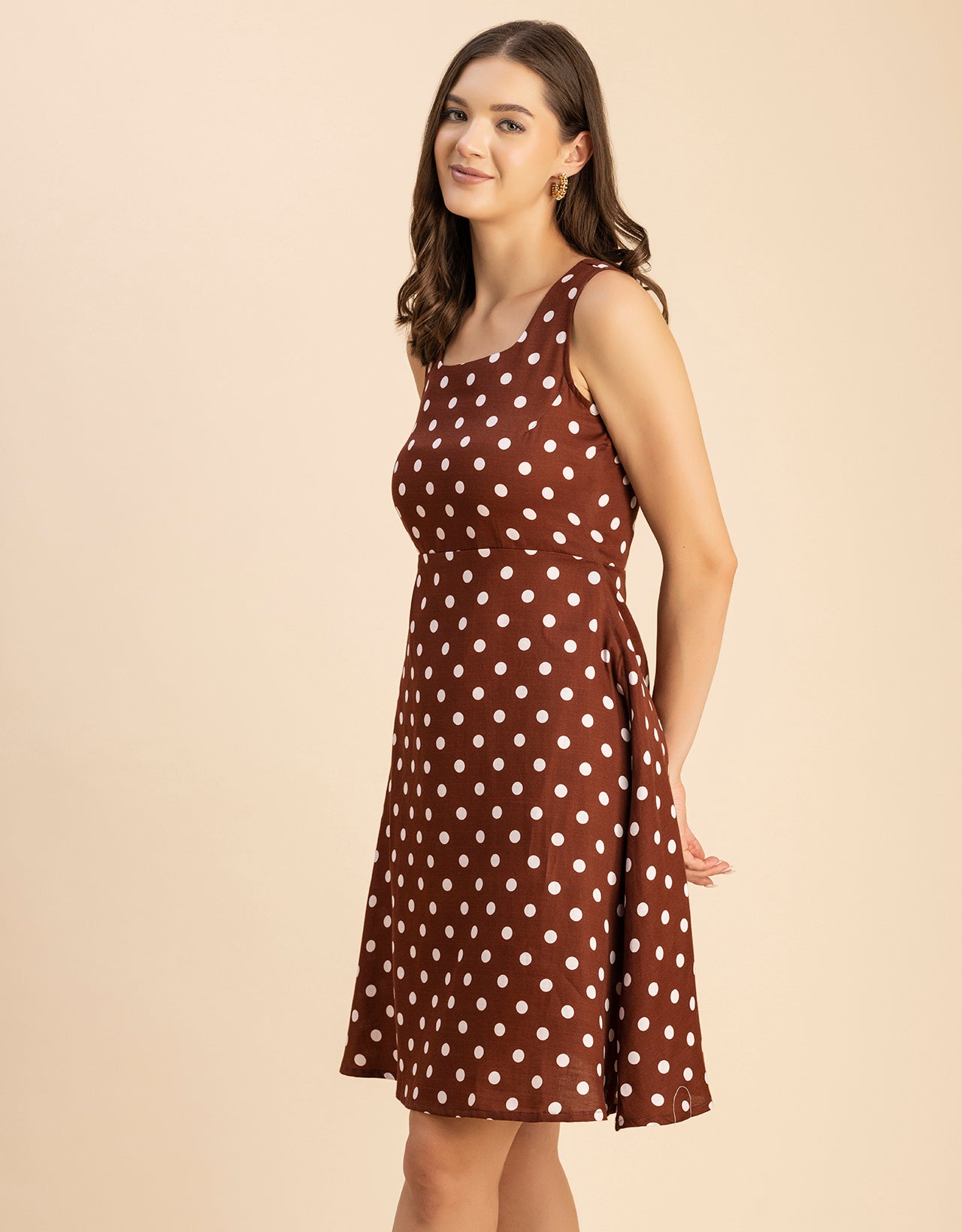 Printed Cotton Fit And Flare Dress - Summer Dress