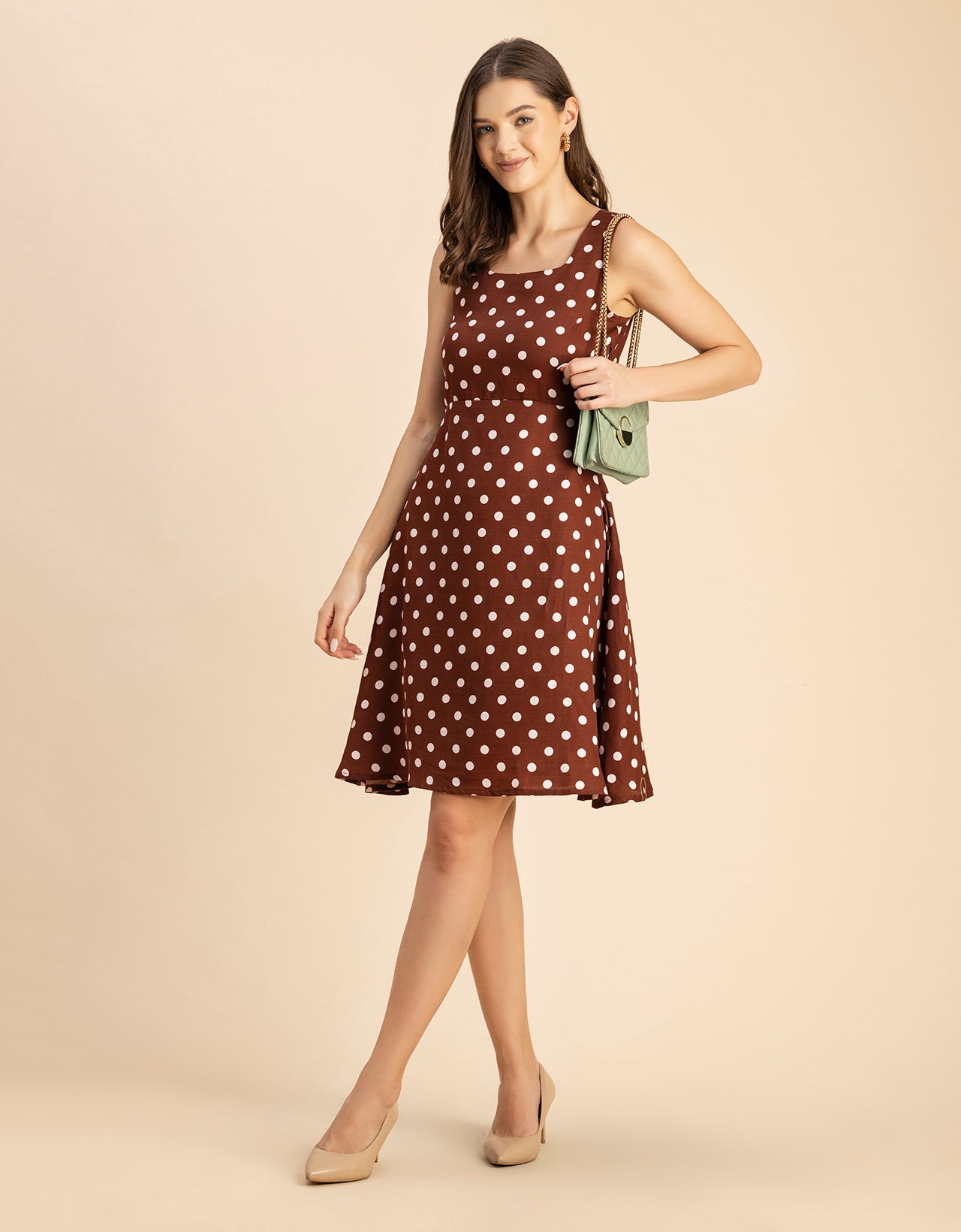Printed Cotton Fit And Flare Dress - Summer Dress
