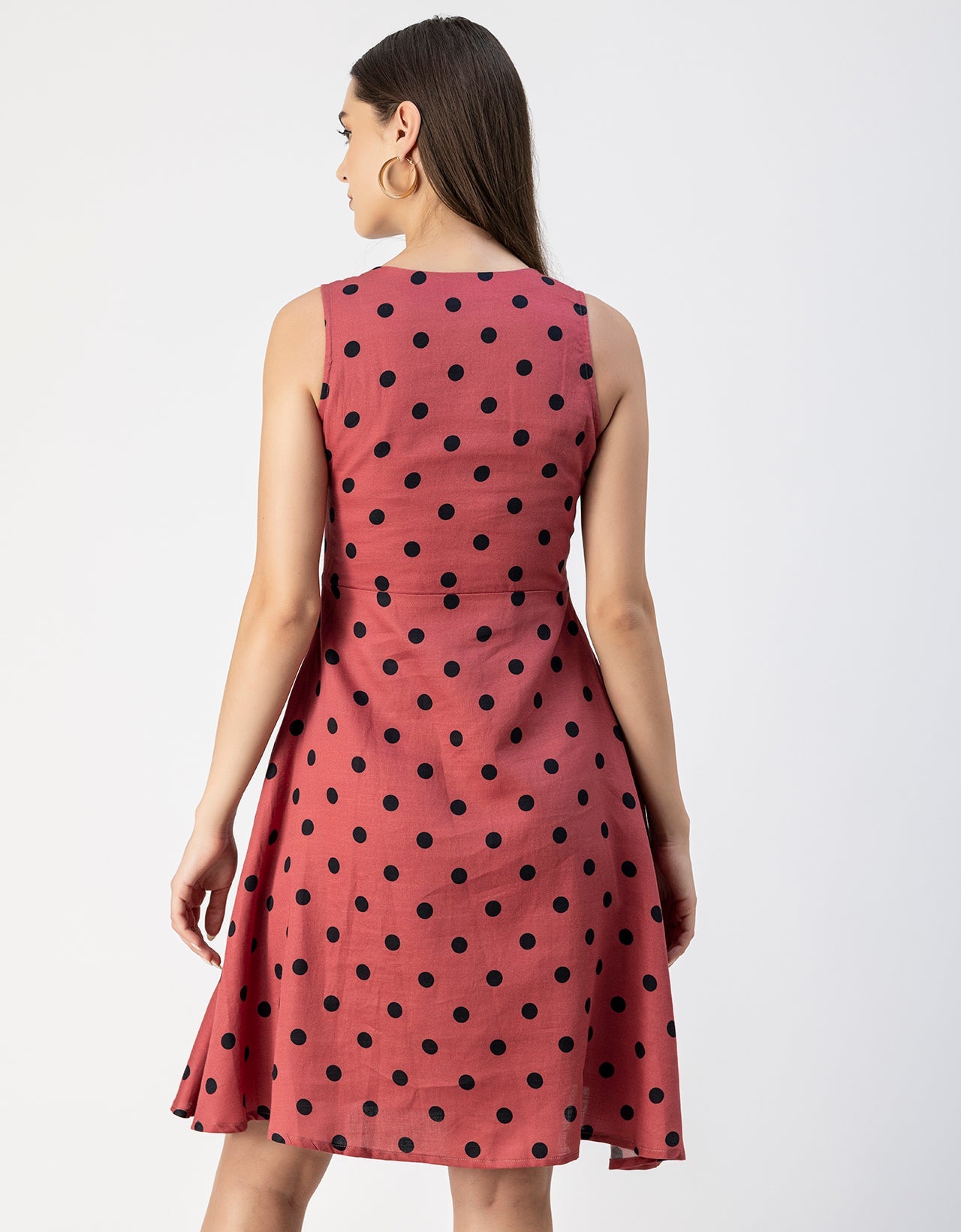 Printed Cotton Fit And Flare Dress - Summer Dress