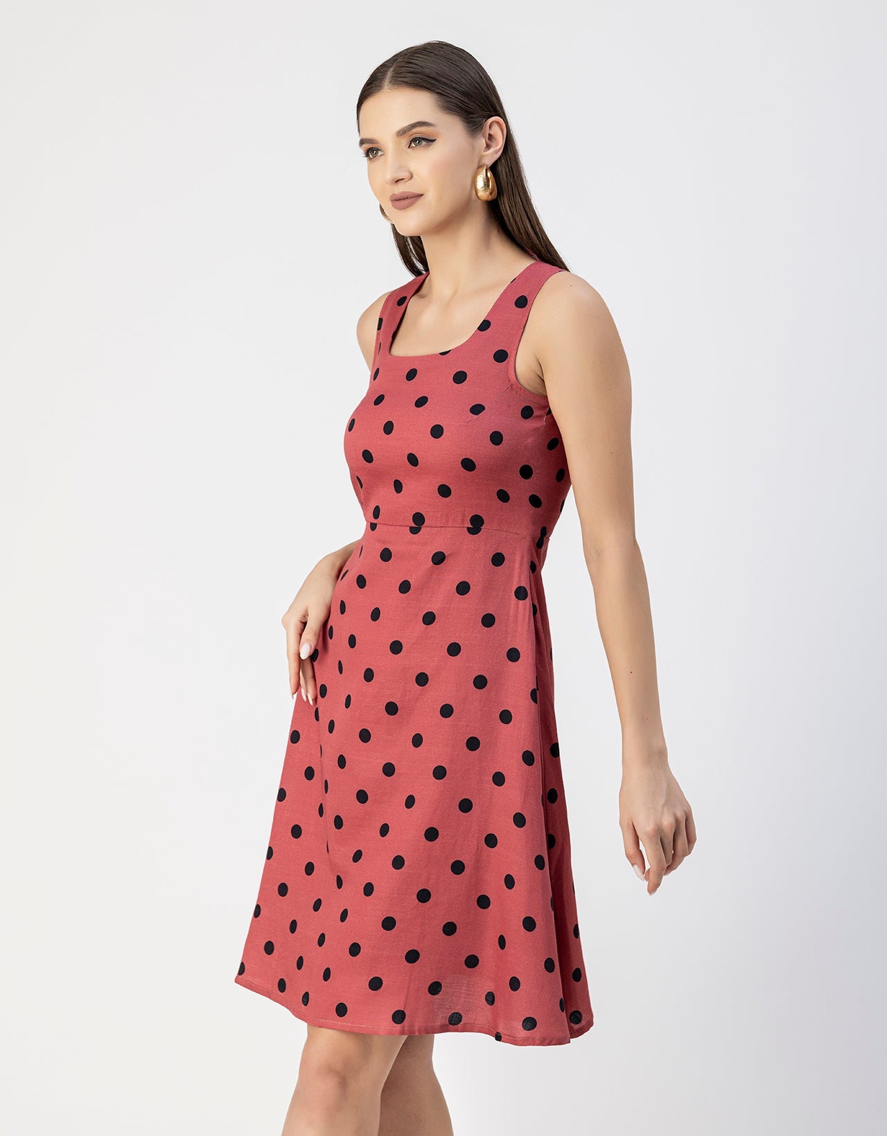 Printed Cotton Fit And Flare Dress - Summer Dress