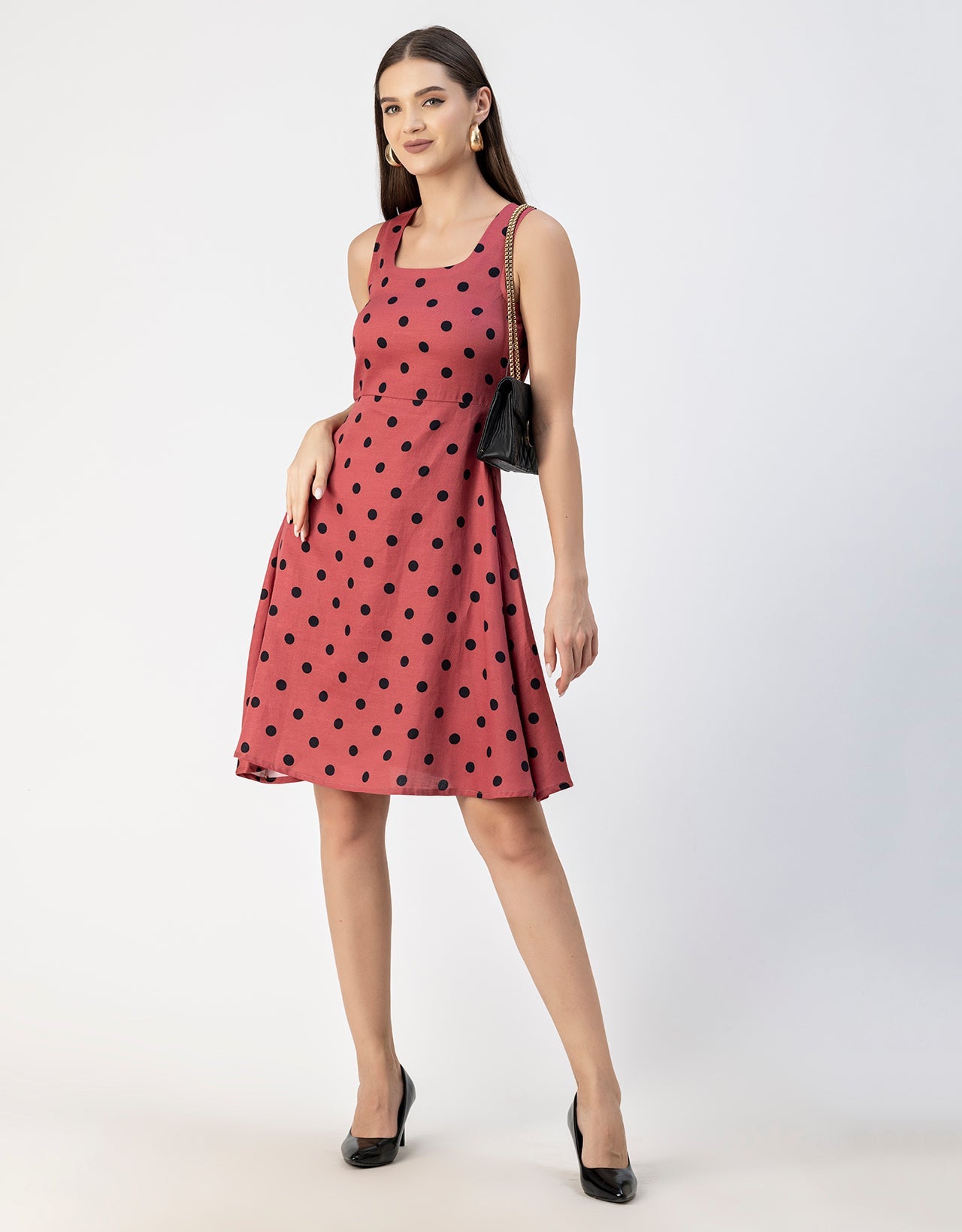 Printed Cotton Fit And Flare Dress - Summer Dress