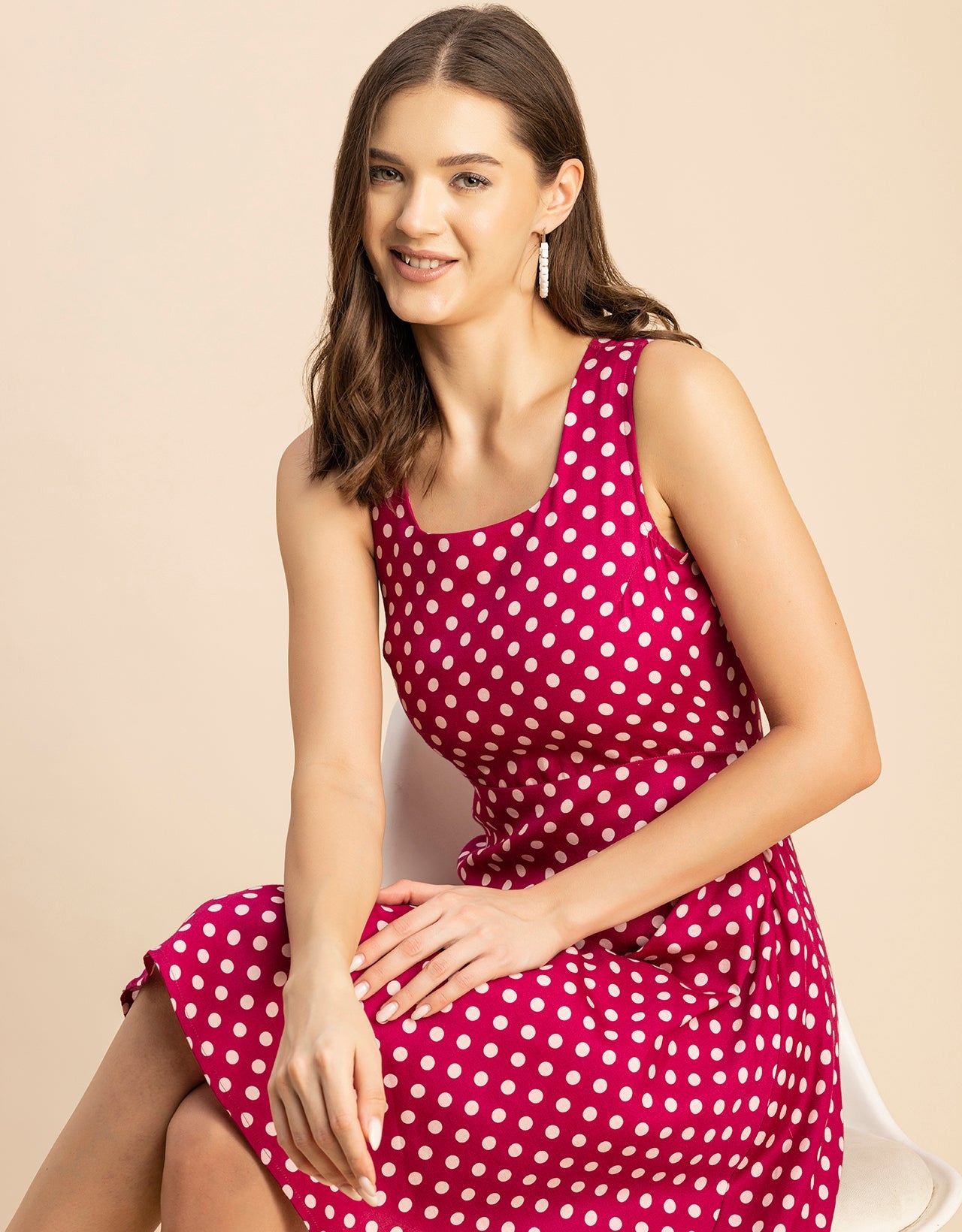 Printed Cotton Fit And Flare Dress - Summer Dress