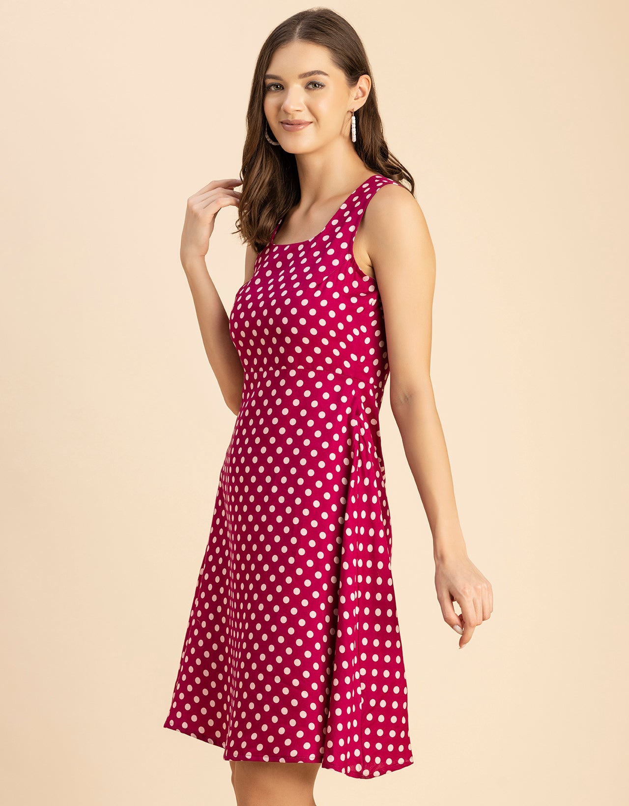 Printed Cotton Fit And Flare Dress - Summer Dress