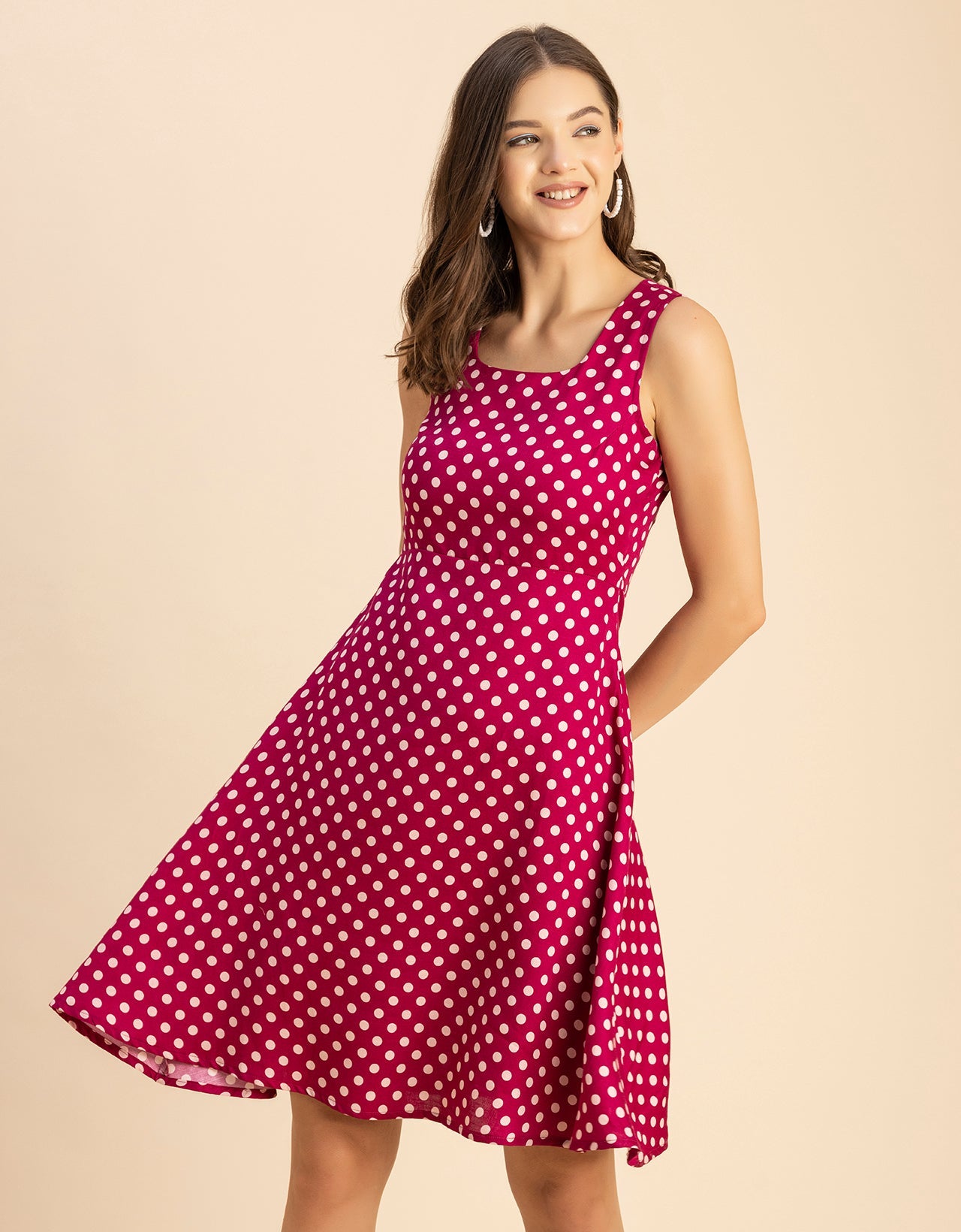 Printed Cotton Fit And Flare Dress - Summer Dress