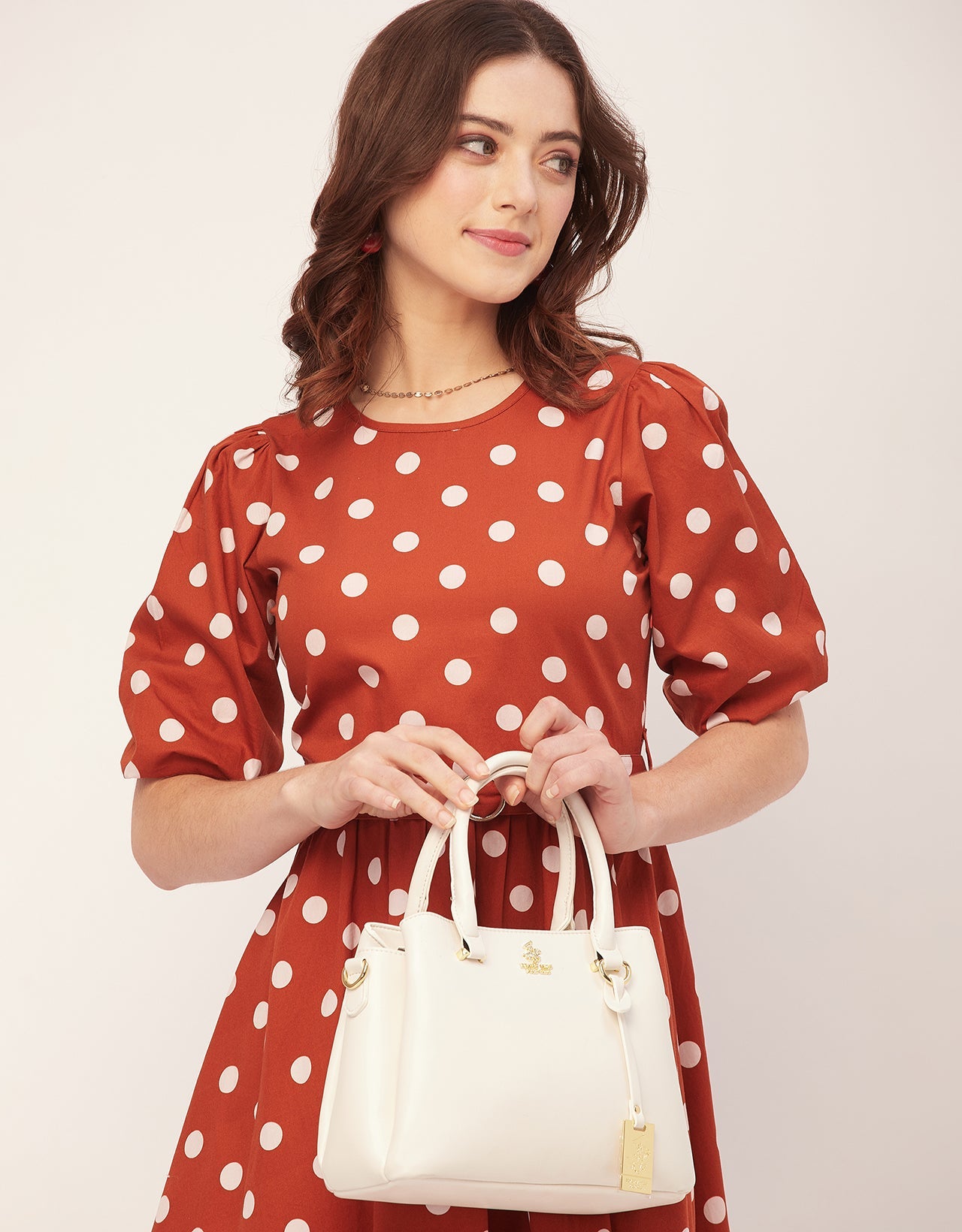 Round Neck Skater Printed Cotton Dress