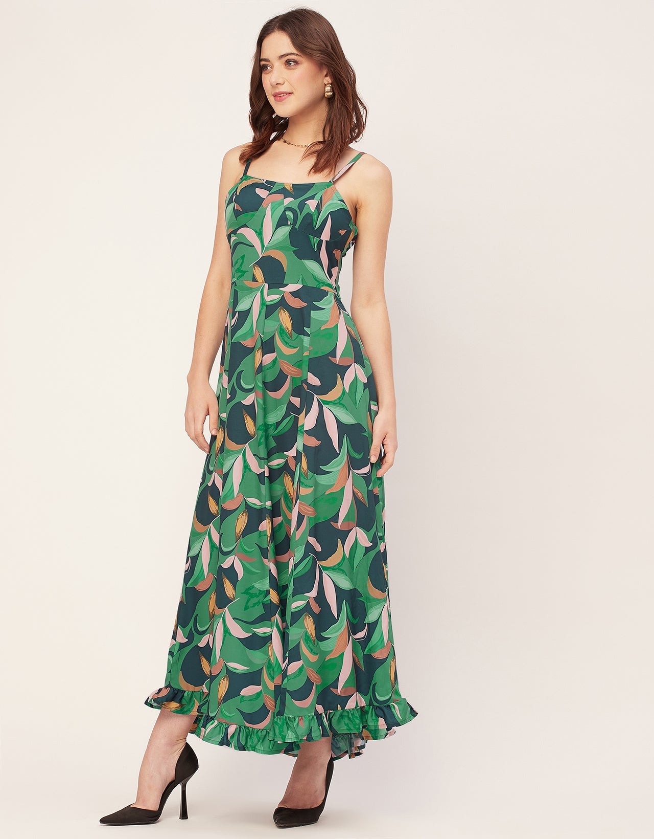 Sleeveless Sweetheart Neck Printed Dress