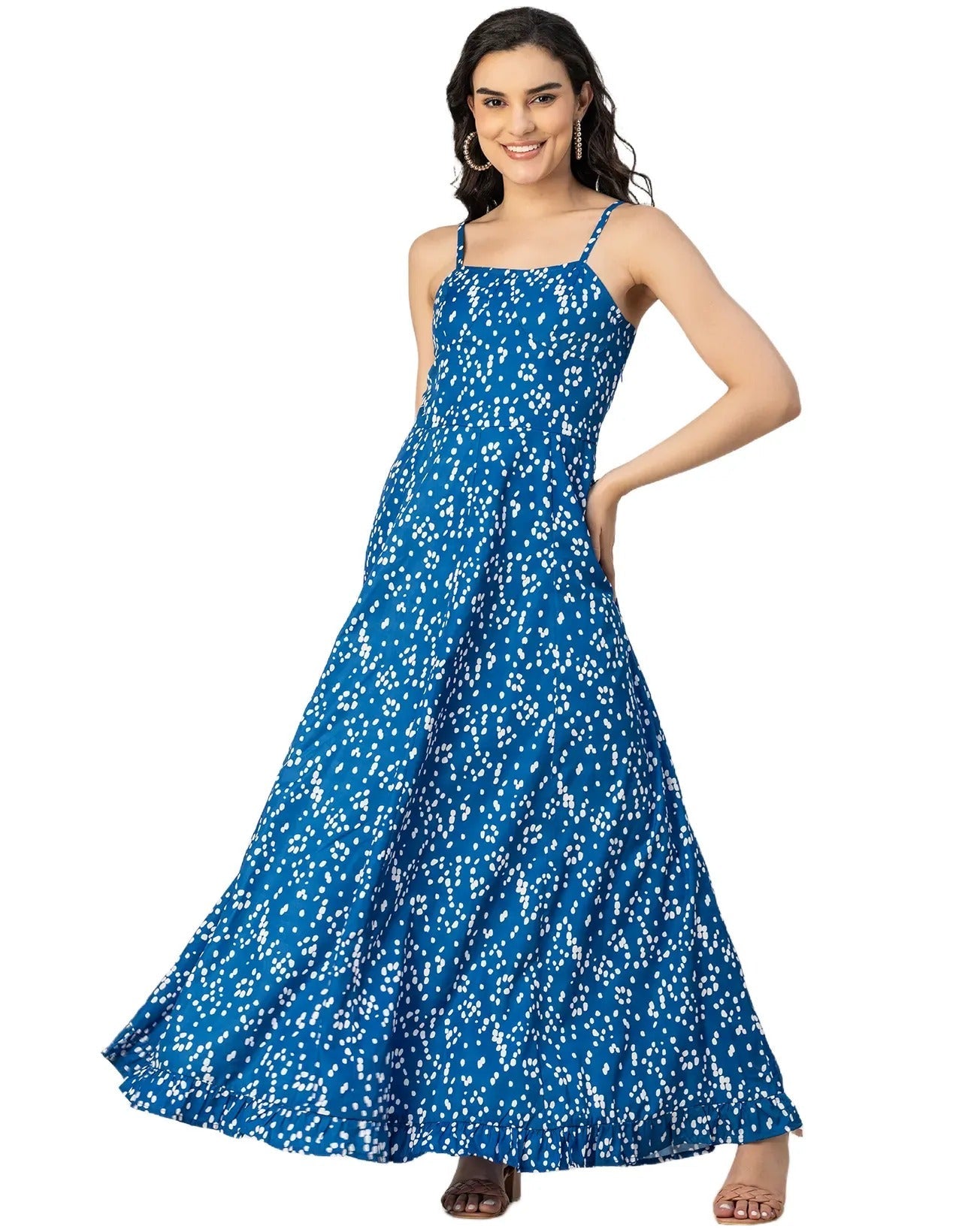 Sleeveless Sweetheart Neck Printed Dress