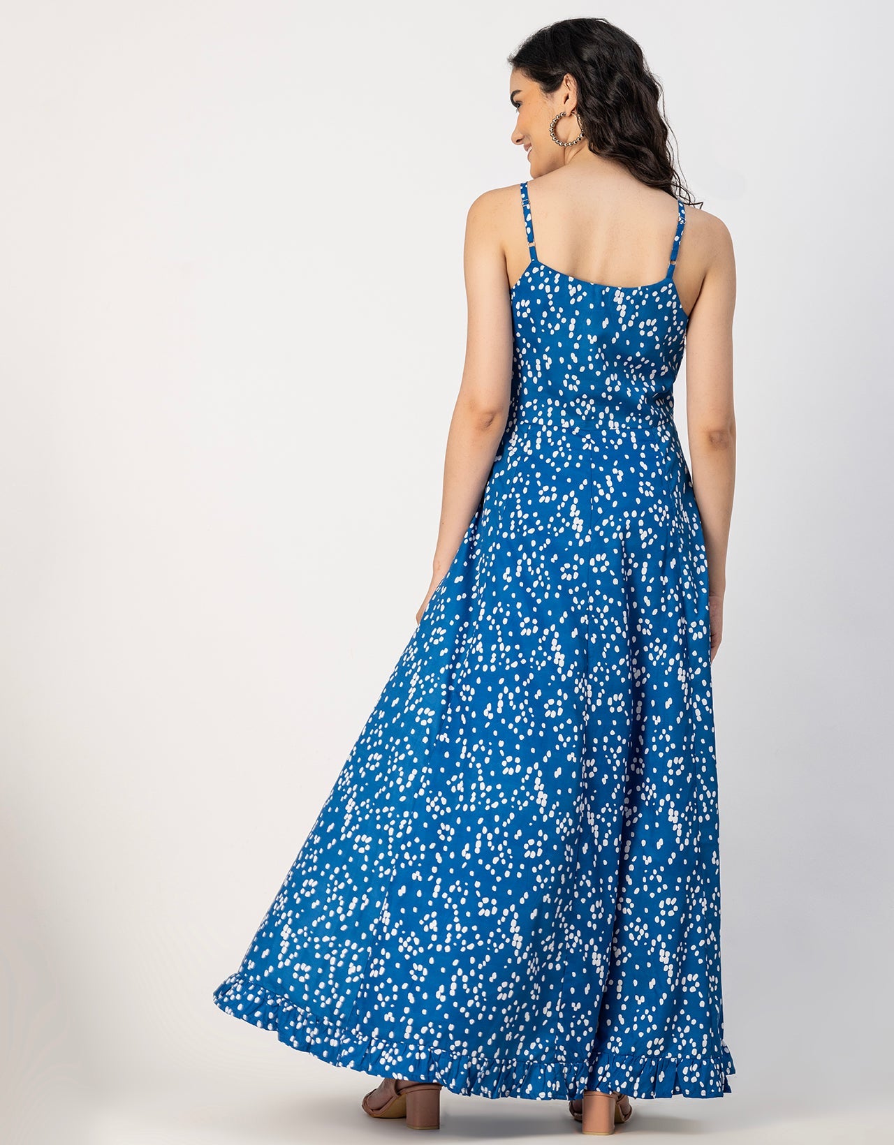 Sleeveless Sweetheart Neck Printed Dress