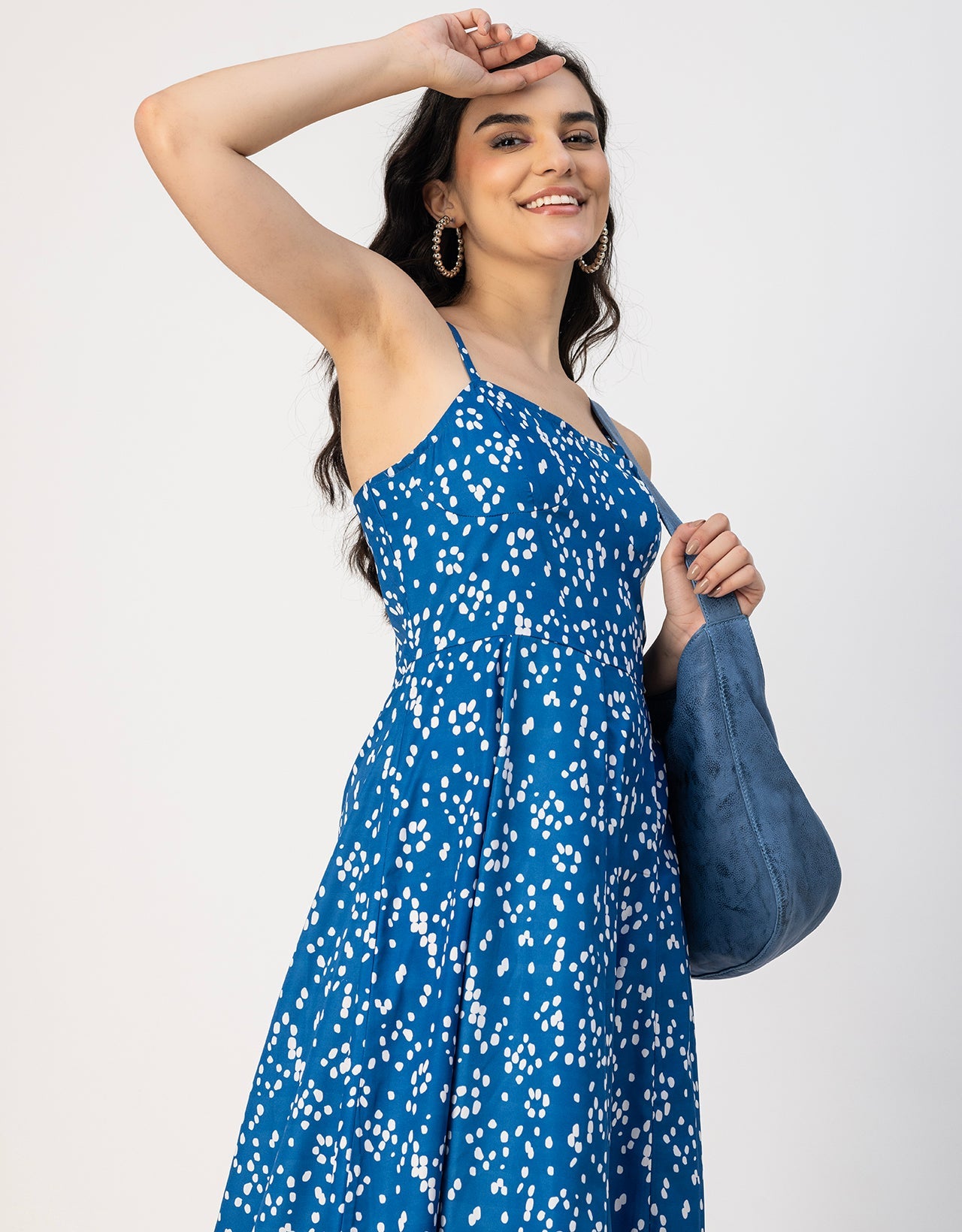 Sleeveless Sweetheart Neck Printed Dress