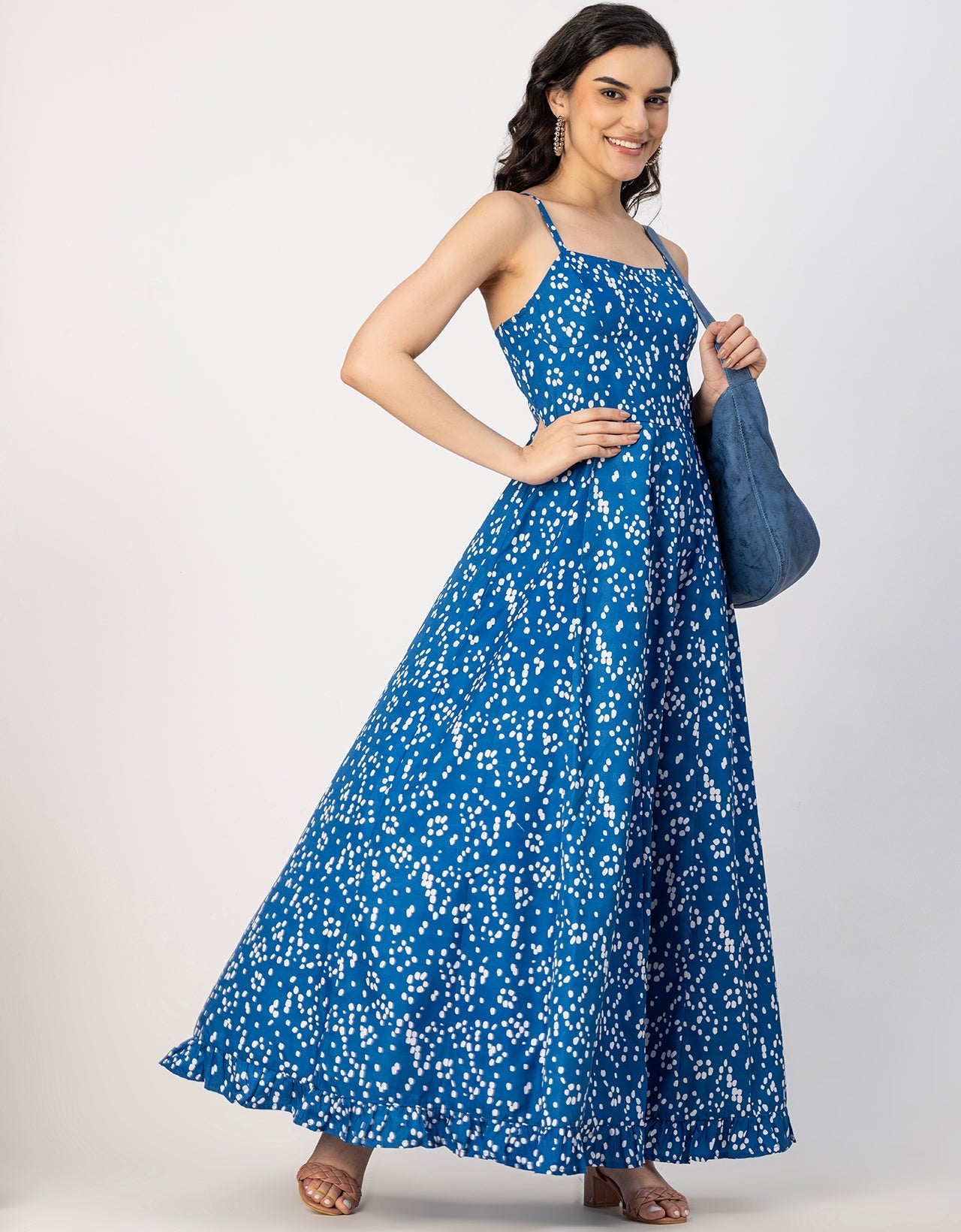 Sleeveless Sweetheart Neck Printed Dress