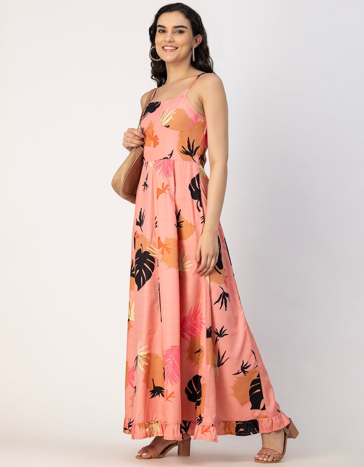 Sleeveless Sweetheart Neck Printed Dress