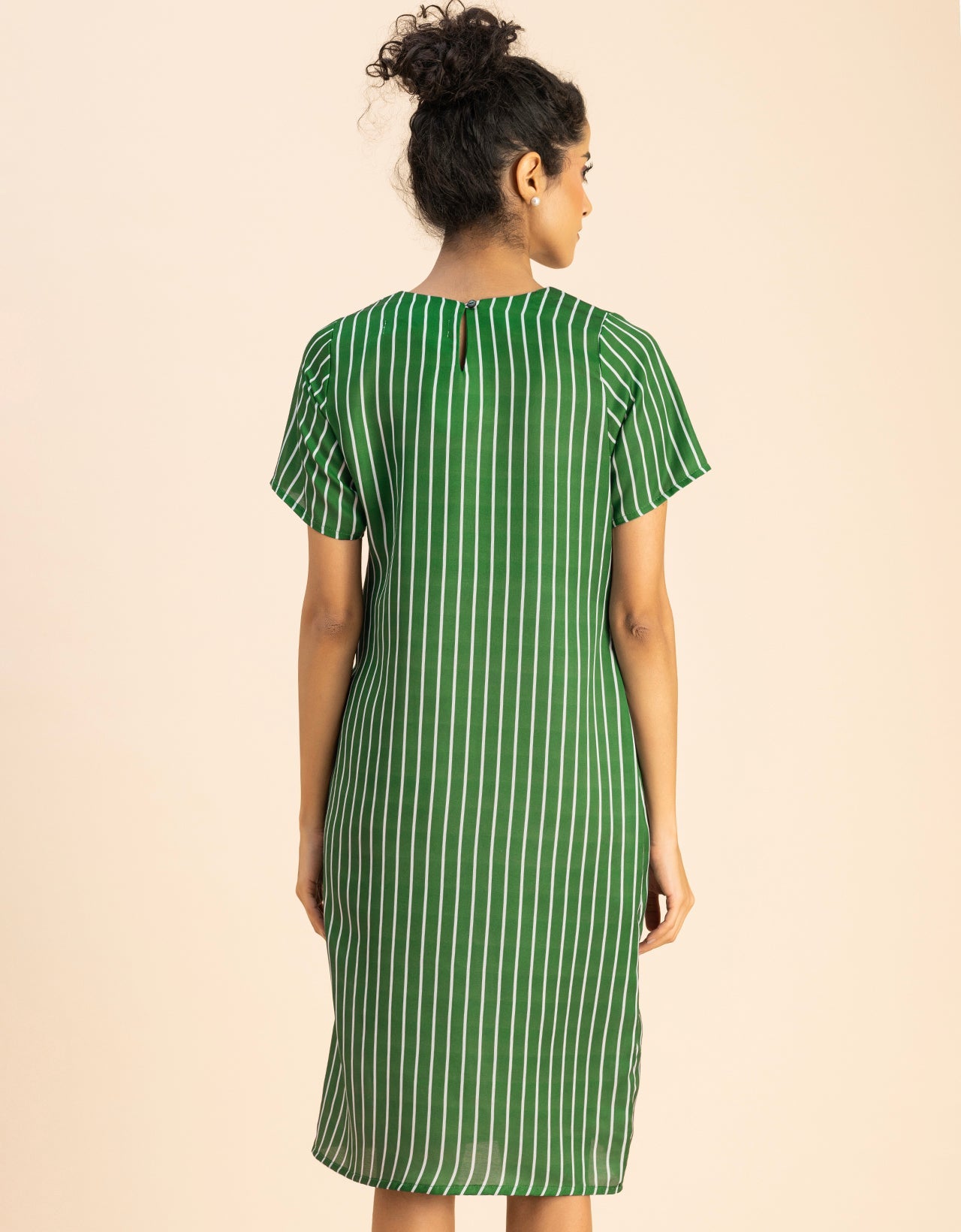 Short Sleeve Round Neck Printed Dress