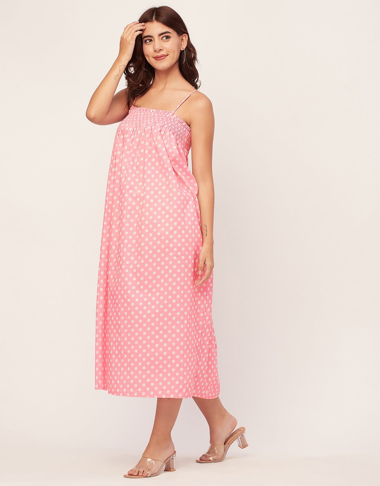 Boho Printed Cotton A-Line Dress - Bohemian Fashion