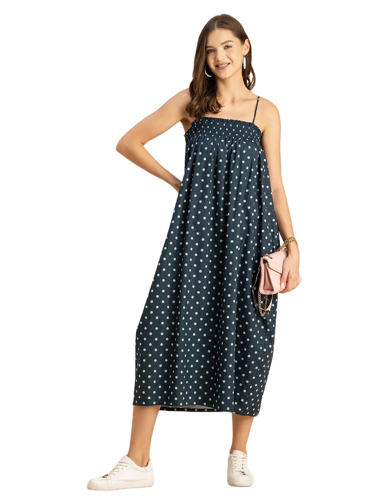 Boho Printed Cotton A-Line Dress - Bohemian Fashion