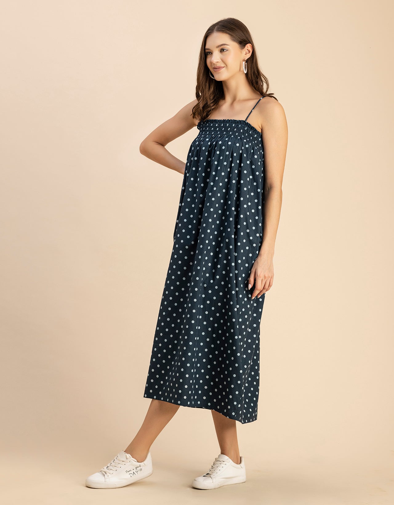 Boho Printed Cotton A-Line Dress - Bohemian Fashion