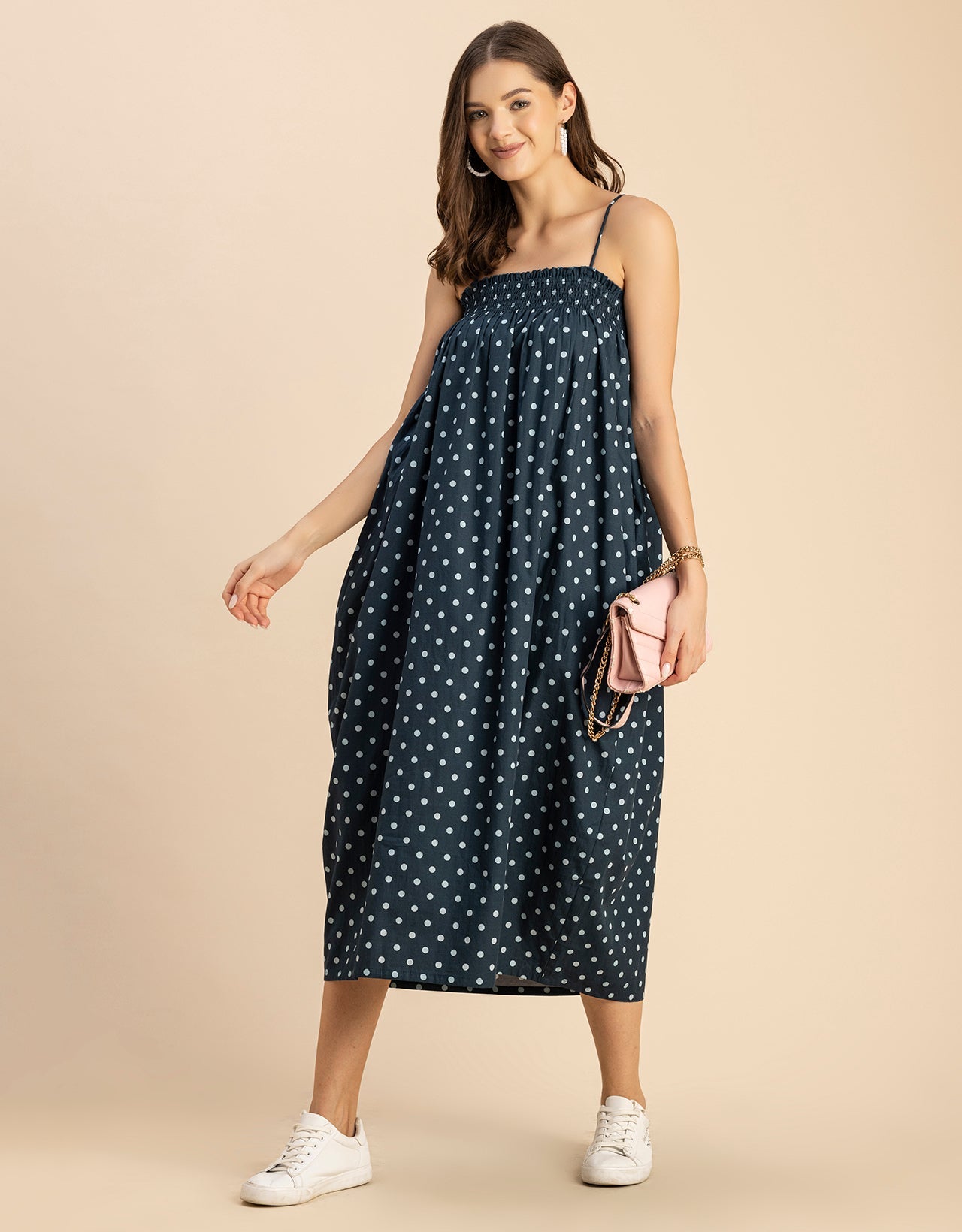 Boho Printed Cotton A-Line Dress - Bohemian Fashion