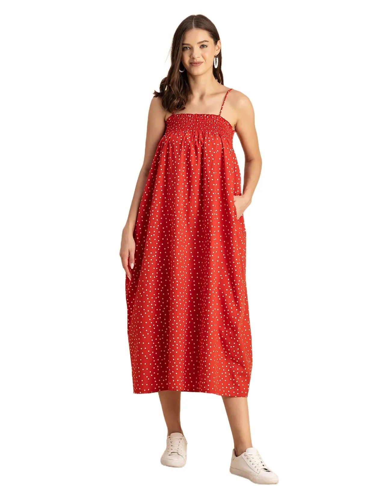 Boho Printed Cotton A-Line Dress - Bohemian Fashion