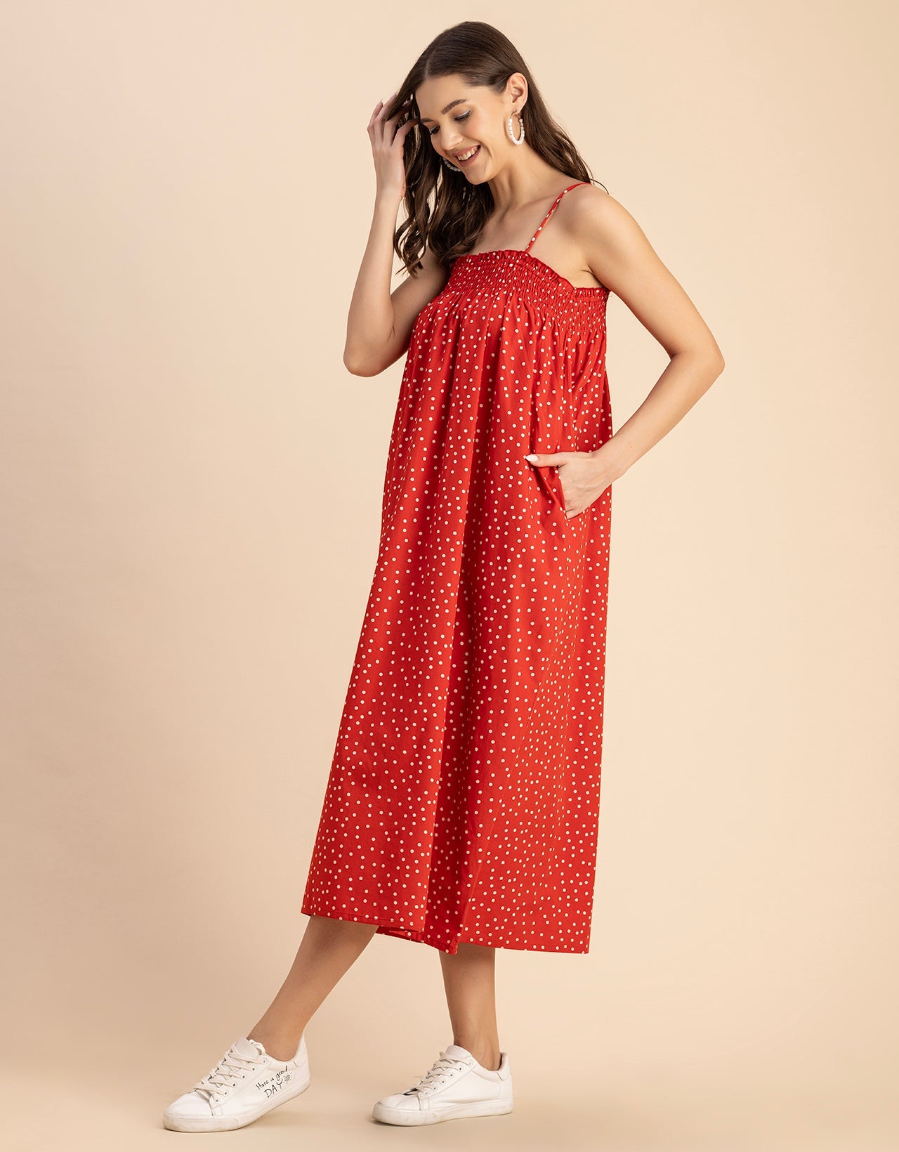 Boho Printed Cotton A-Line Dress - Bohemian Fashion