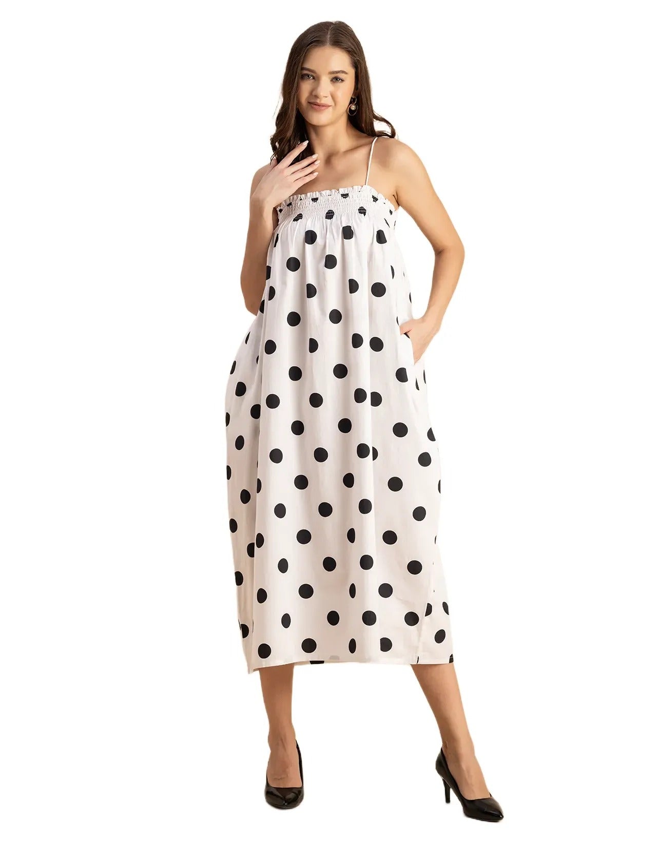 Boho Printed Cotton A-Line Dress - Bohemian Fashion