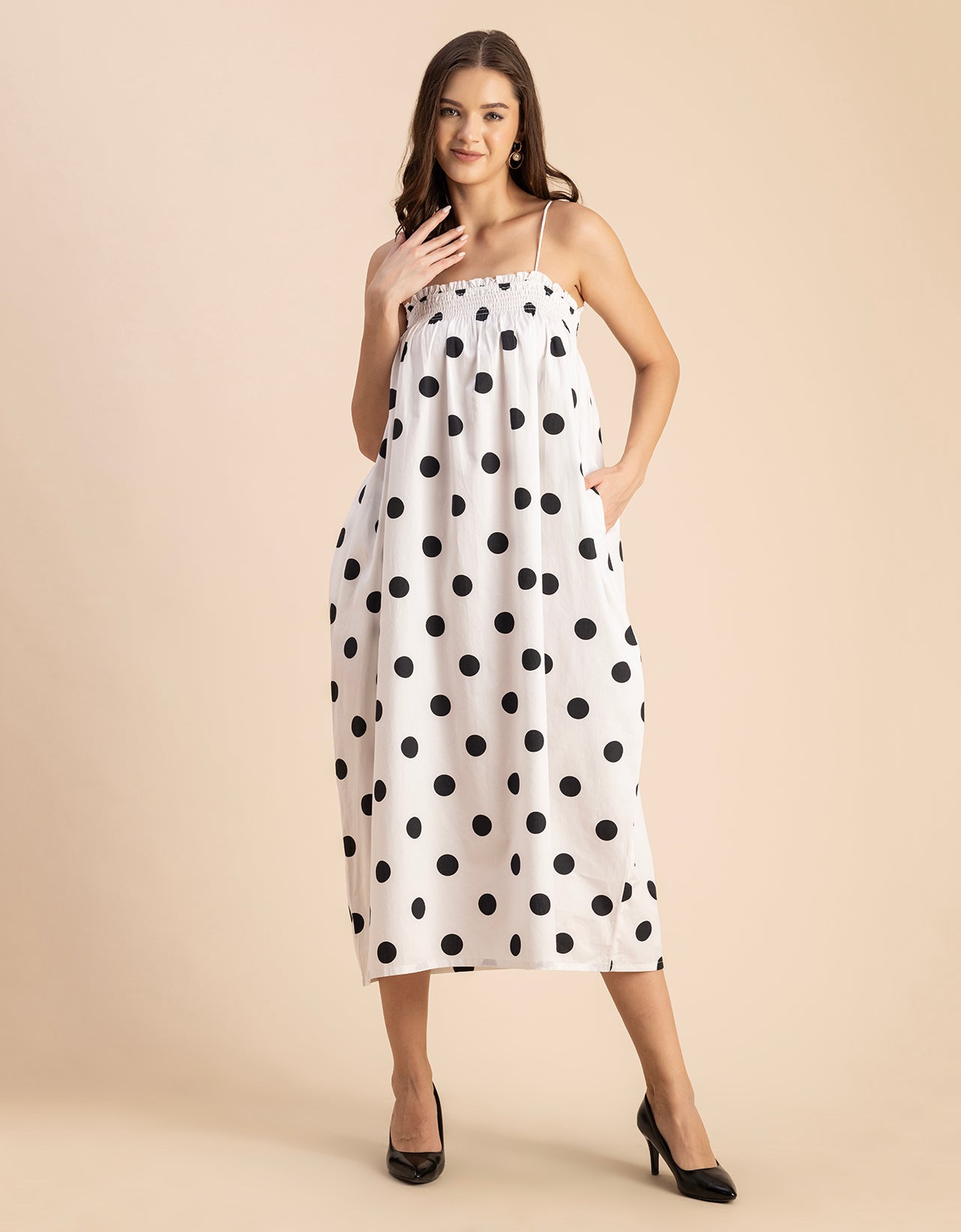 Boho Printed Cotton A-Line Dress - Bohemian Fashion