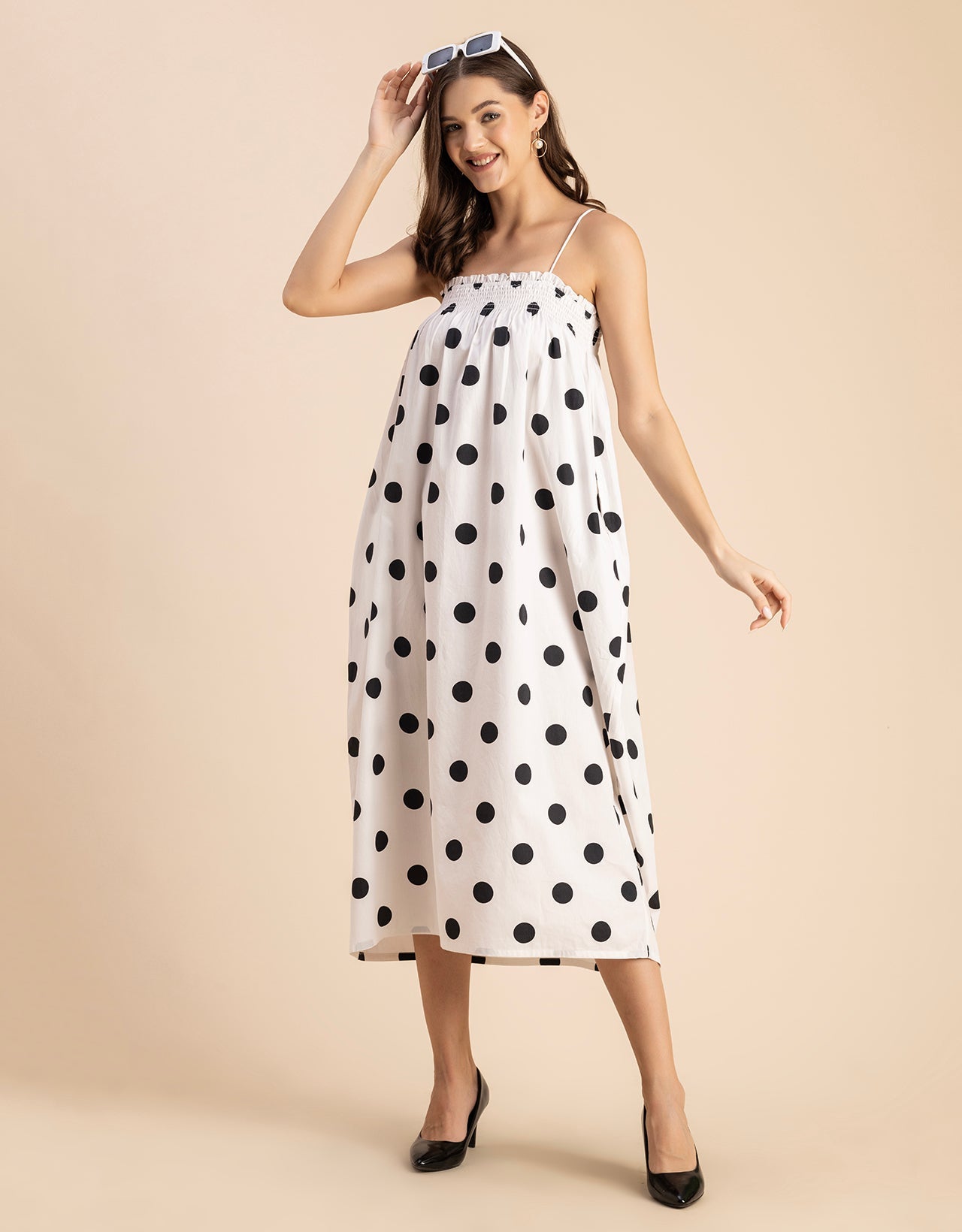 Boho Printed Cotton A-Line Dress - Bohemian Fashion
