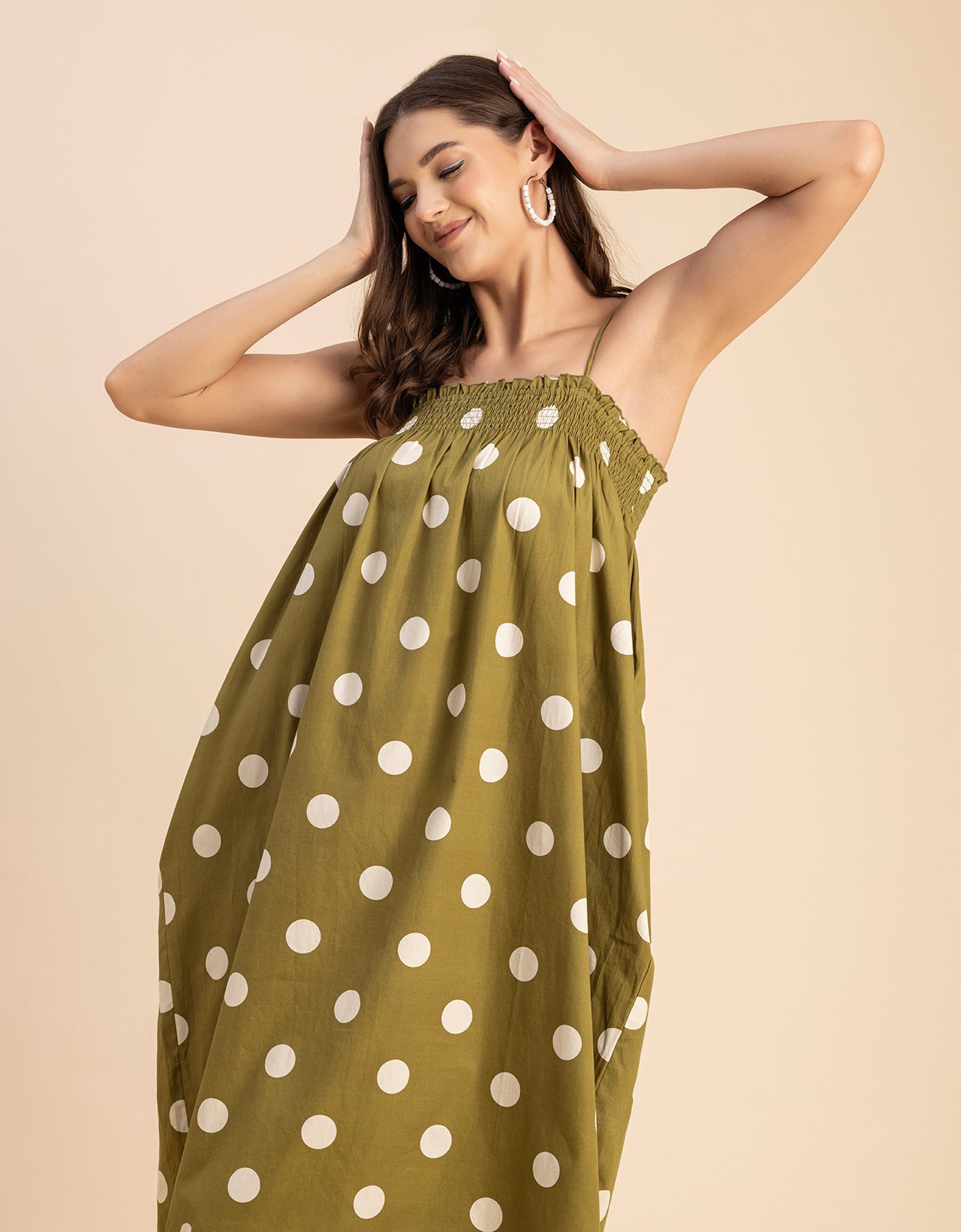Boho Printed Cotton A-Line Dress - Bohemian Fashion