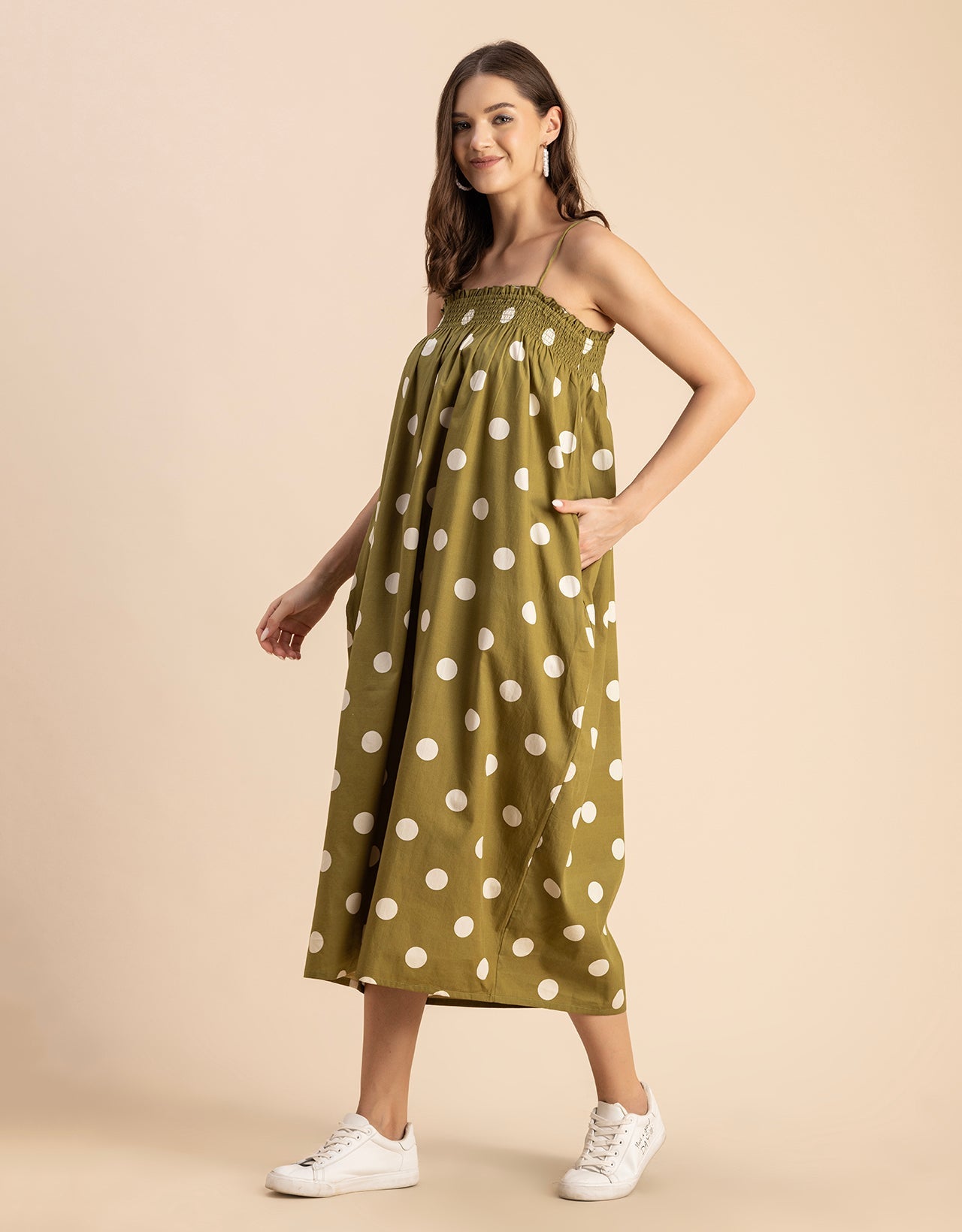 Boho Printed Cotton A-Line Dress - Bohemian Fashion